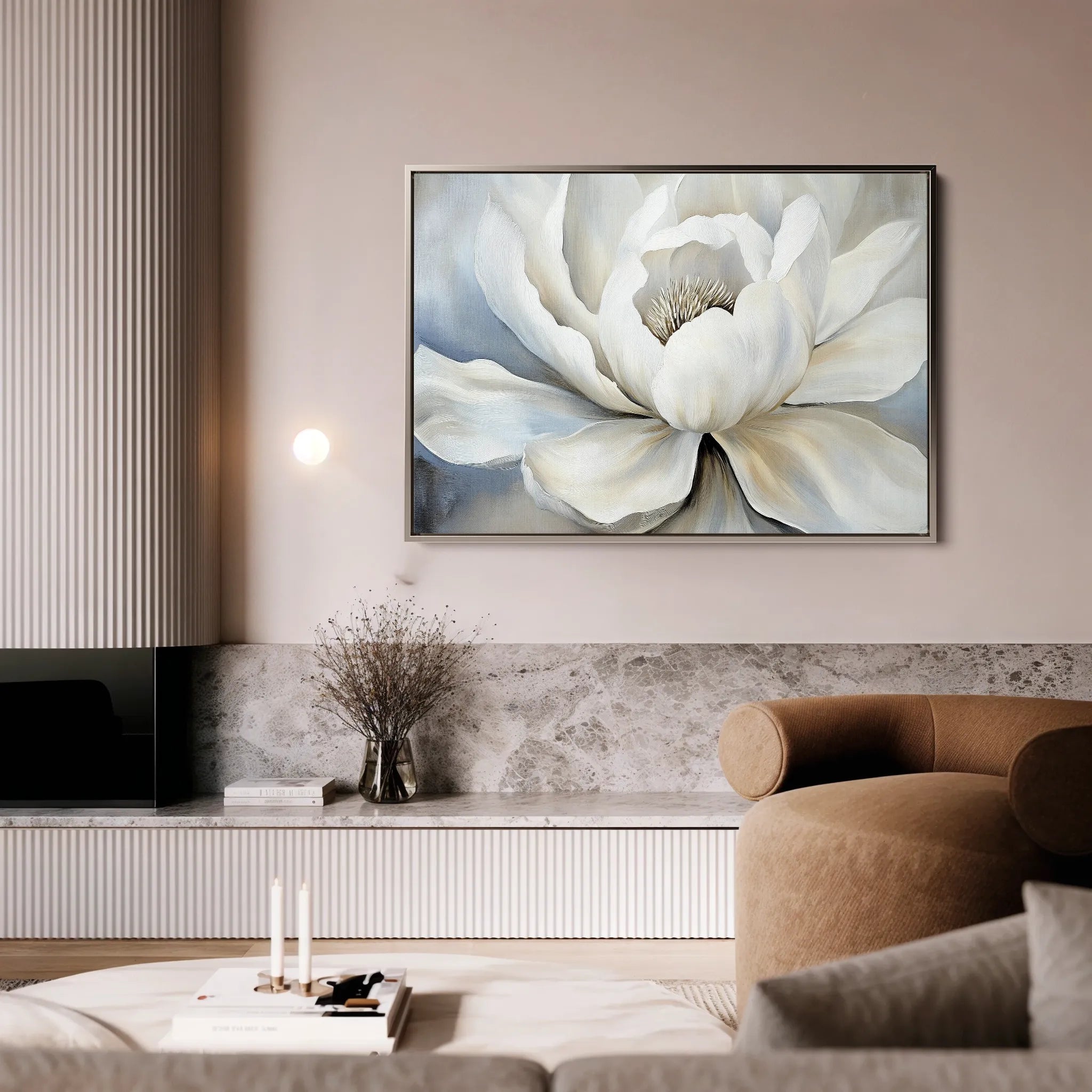 Floral 906 Canvas Art 18" x 24" / 45 x 60 cm / Black