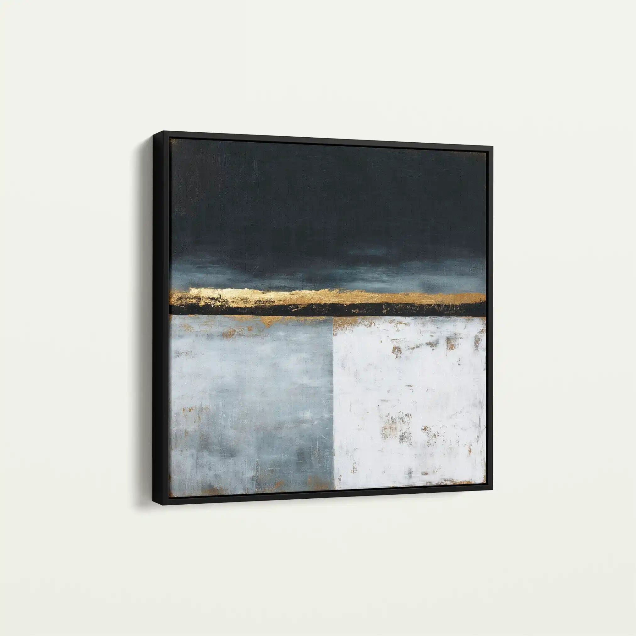 Abstract 907 Canvas Art 16" x 16" / 40 x 40 cm / Black
