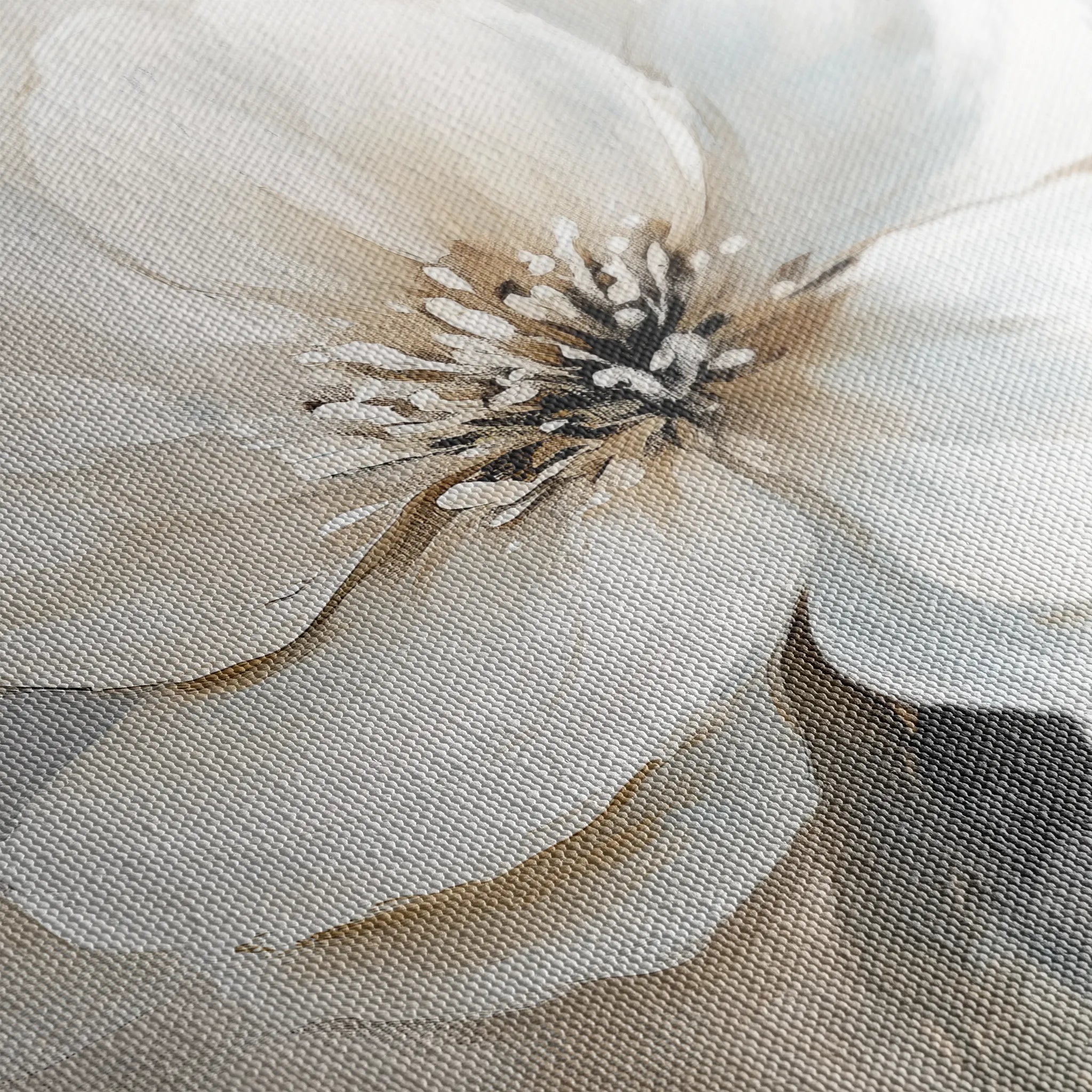 Floral 907 Canvas Art 18" x 24" / 45 x 60 cm / Black