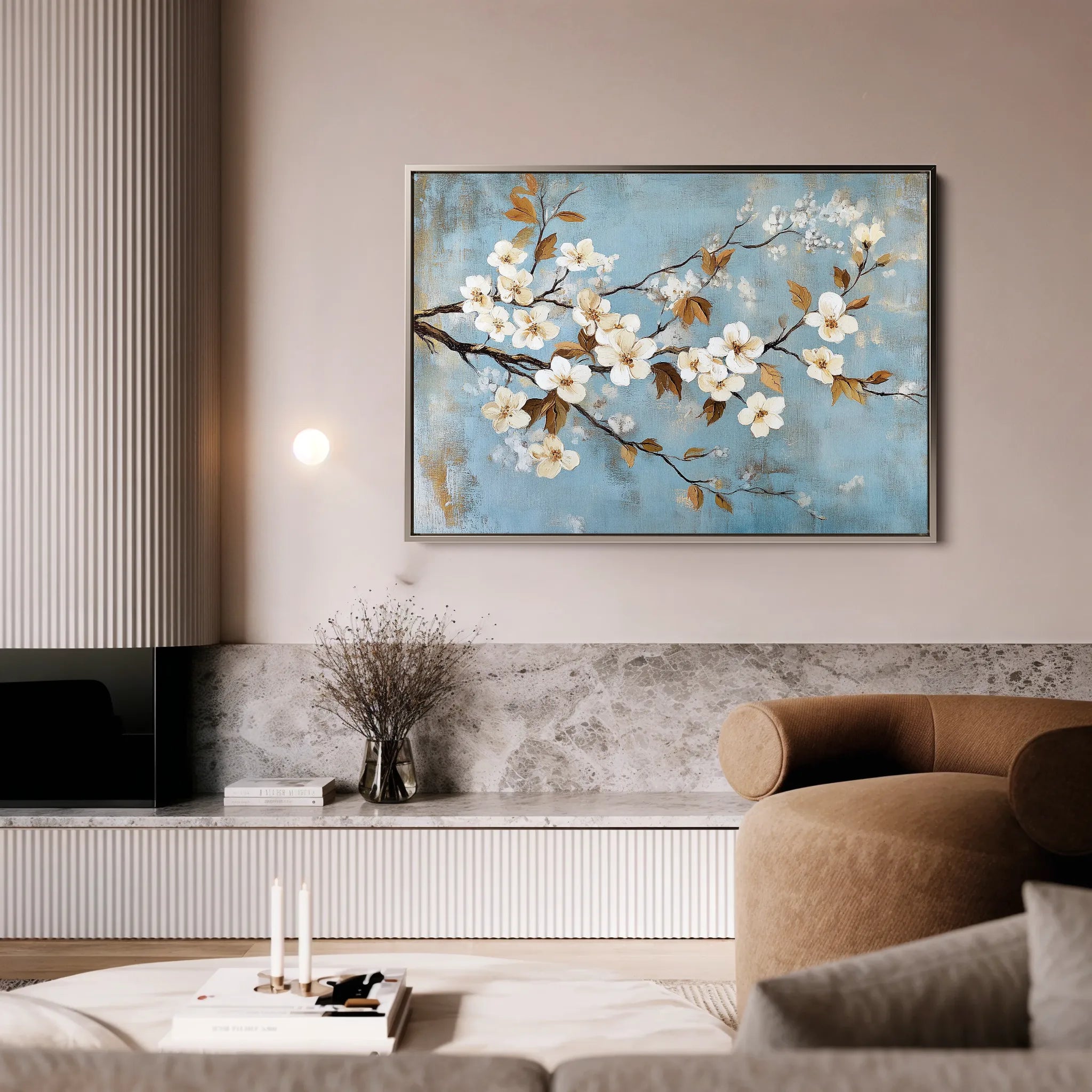 Floral 908 Canvas Art 18" x 24" / 45 x 60 cm / Black