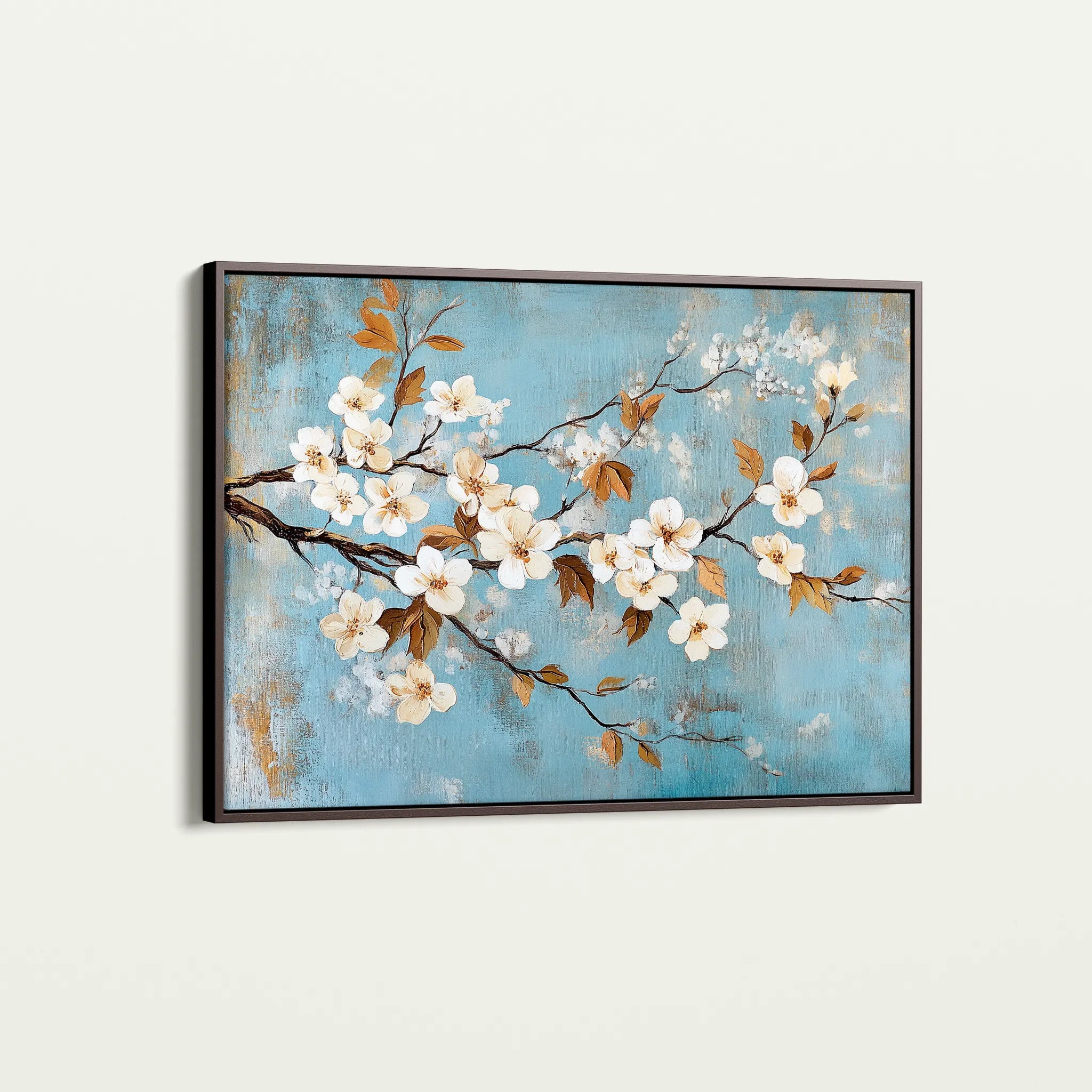 Floral 908 Canvas Art 18" x 24" / 45 x 60 cm / Black