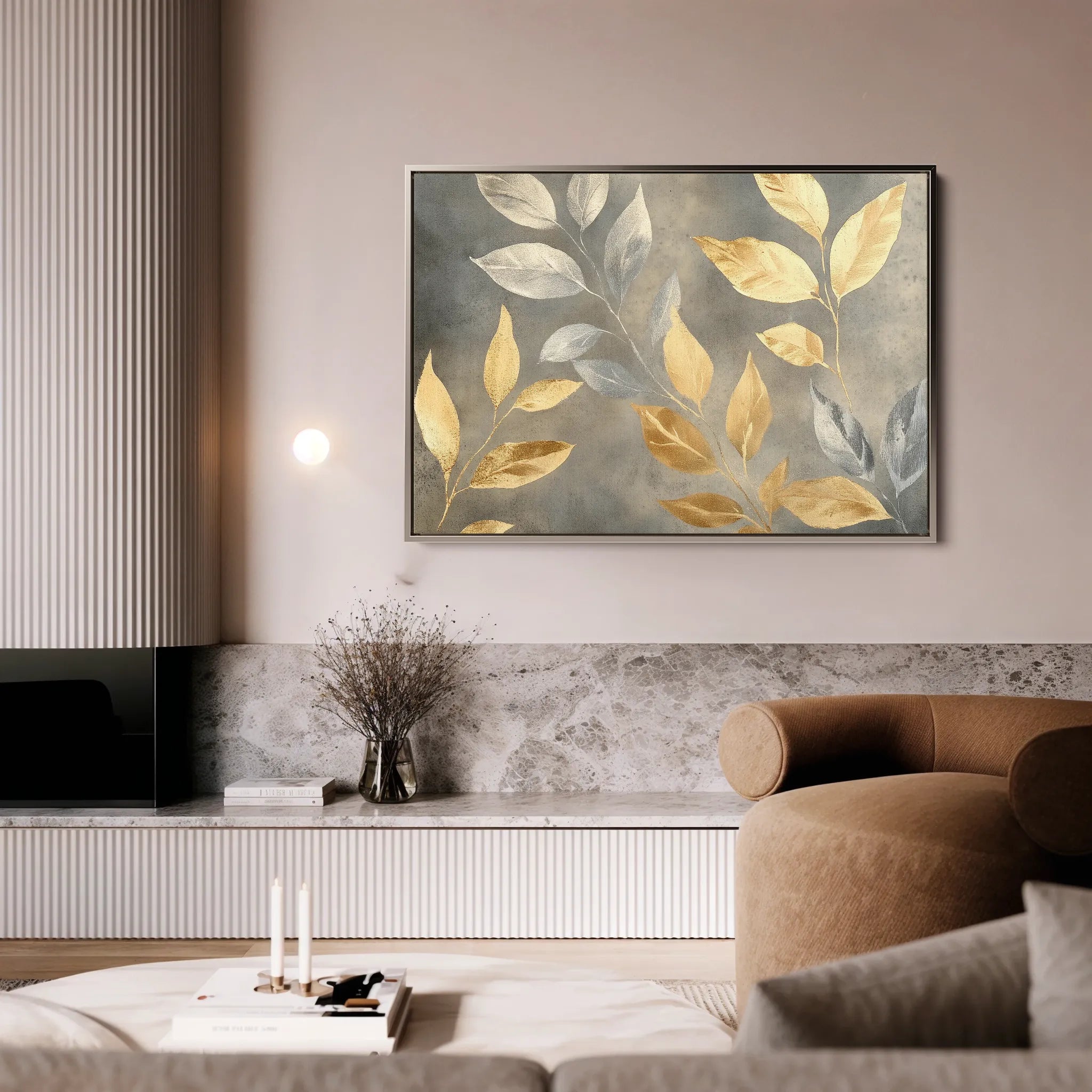 Floral 909 Canvas Art 18" x 24" / 45 x 60 cm / Black