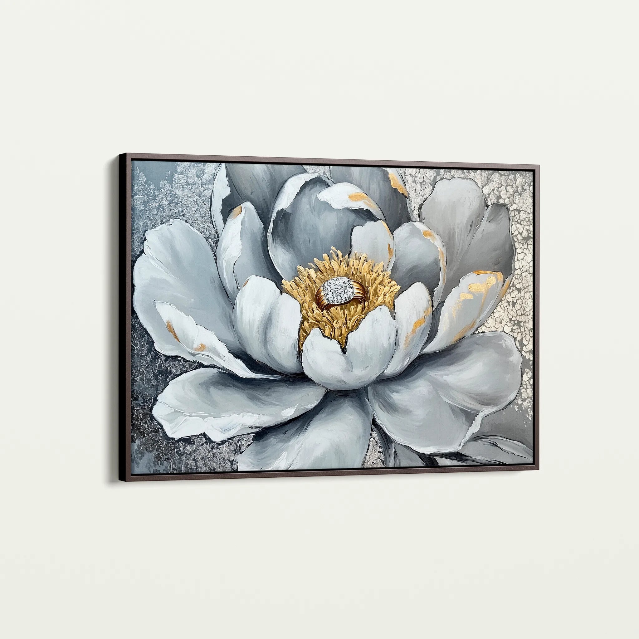 Floral 911 Canvas Art 18" x 24" / 45 x 60 cm / Black