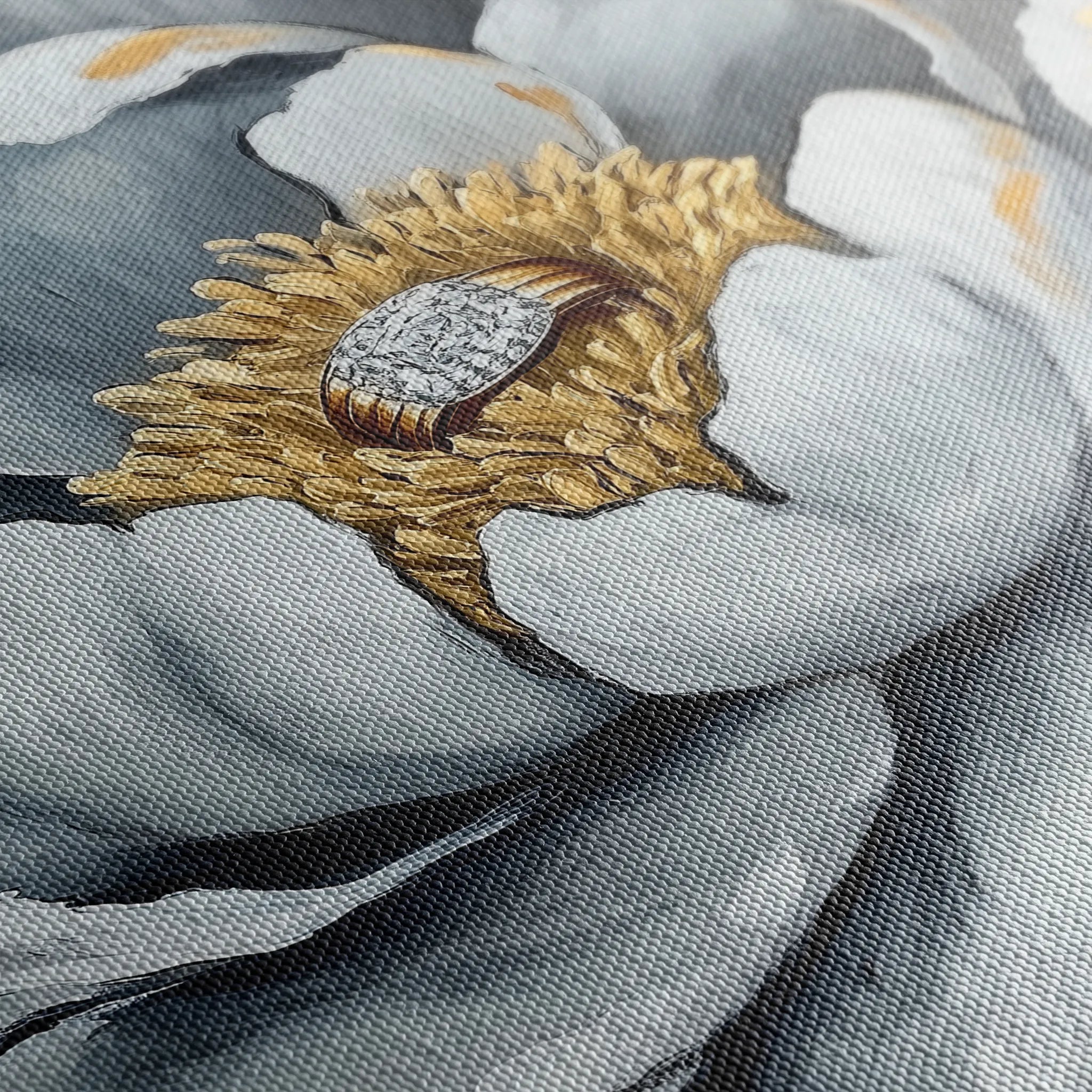 Floral 911 Canvas Art 18" x 24" / 45 x 60 cm / Black
