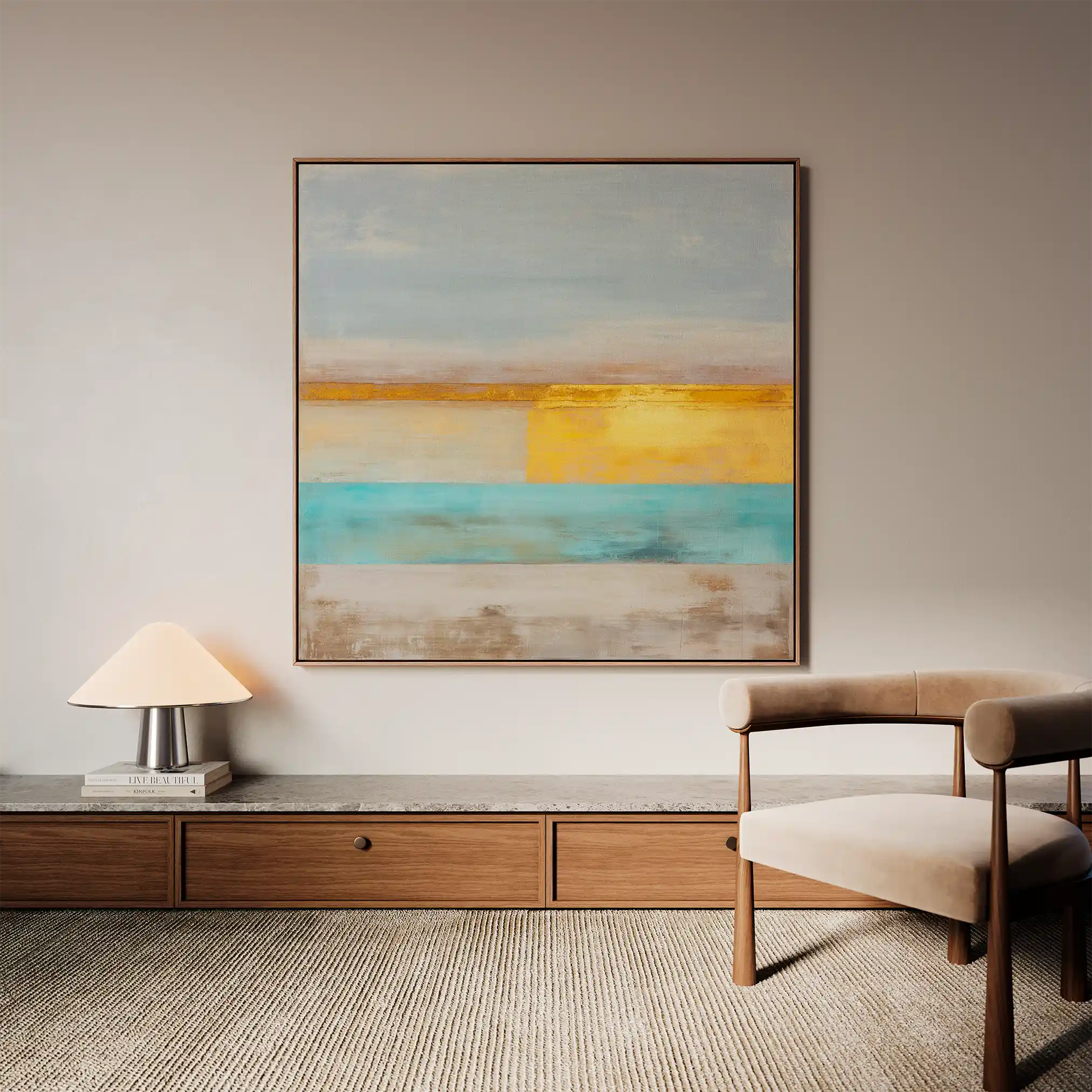 Abstract 914 Canvas Art 16" x 16" / 40 x 40 cm / Black