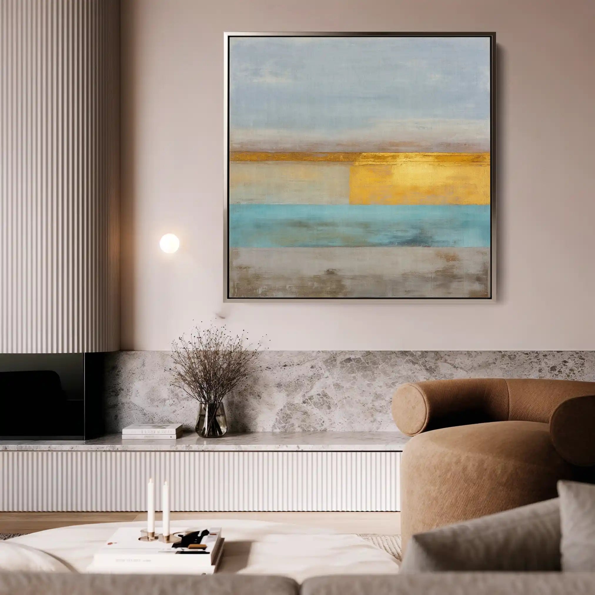 Abstract 914 Canvas Art 16" x 16" / 40 x 40 cm / Black
