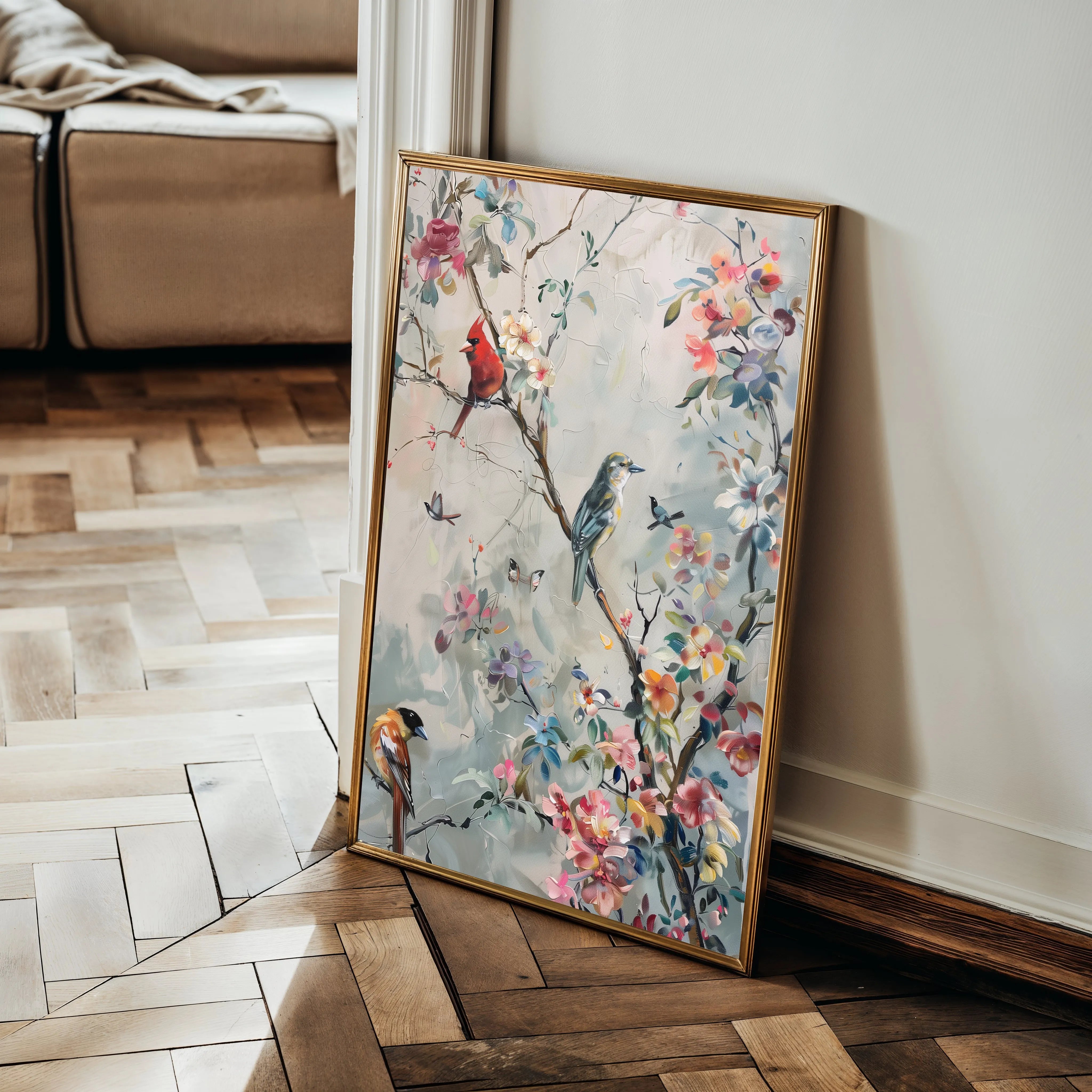 Floral 914 Canvas Art 18" x 24" / 45 x 60 cm / Black