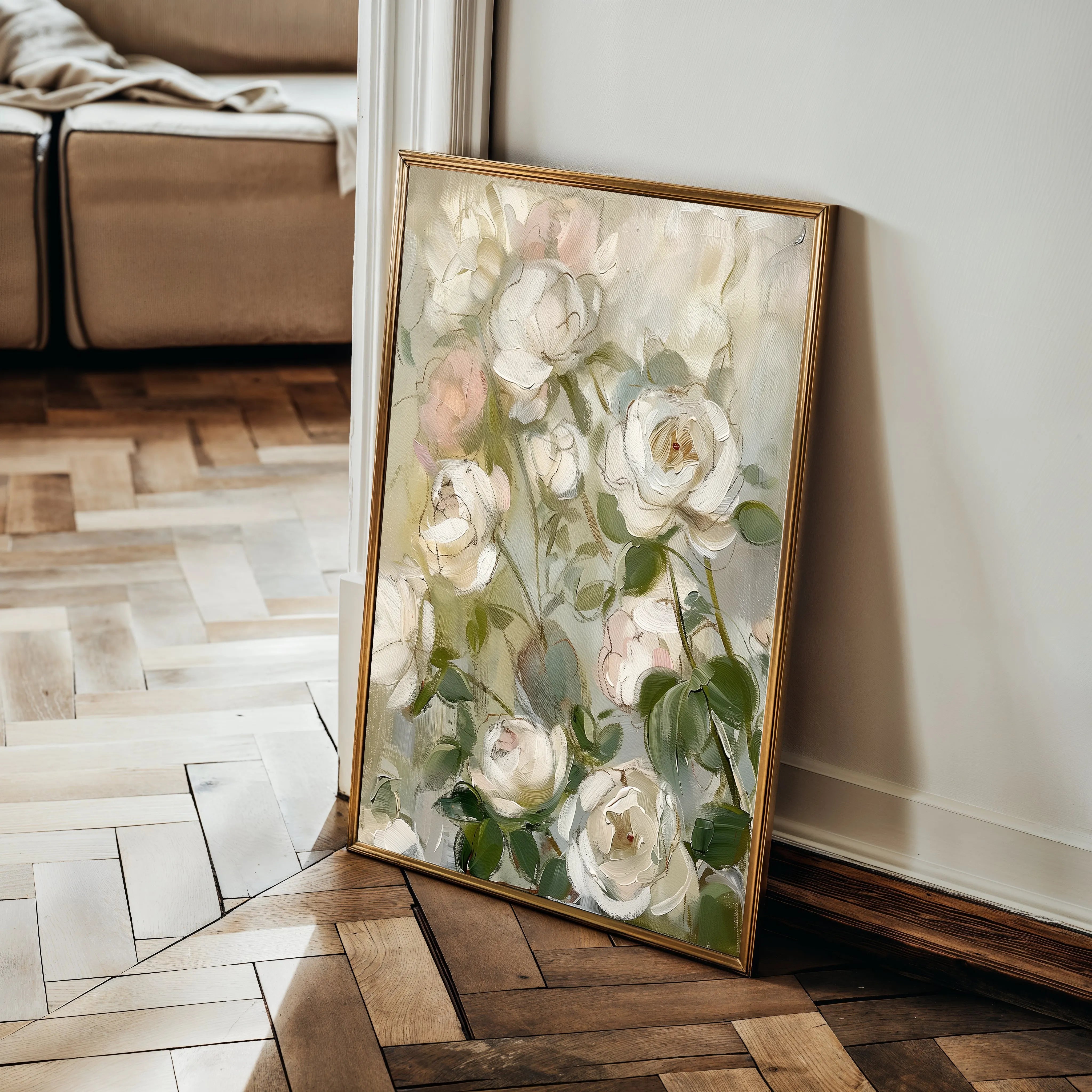 Floral 915 Canvas Art 18" x 24" / 45 x 60 cm / Black