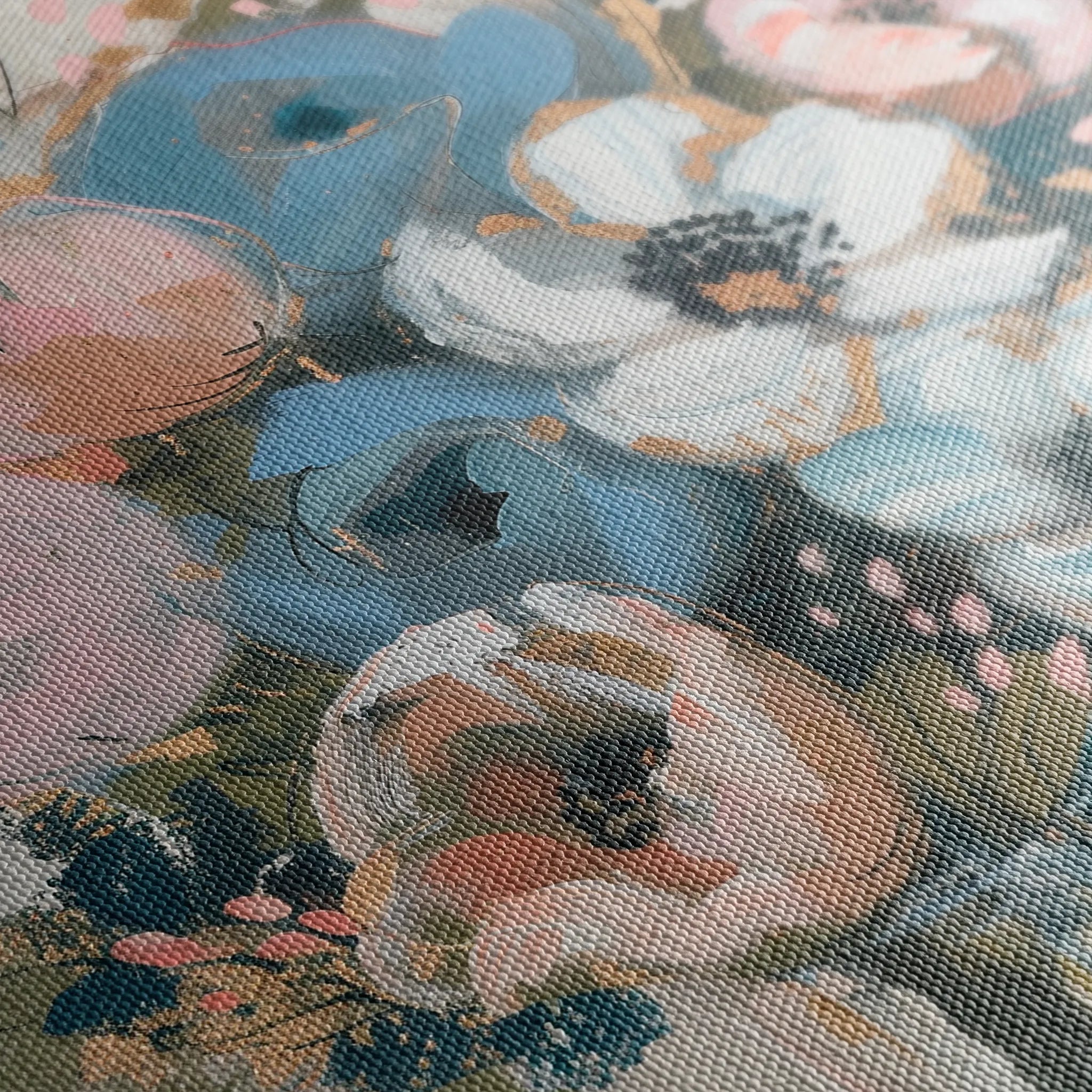Floral 920 Canvas Art 18" x 24" / 45 x 60 cm / Black