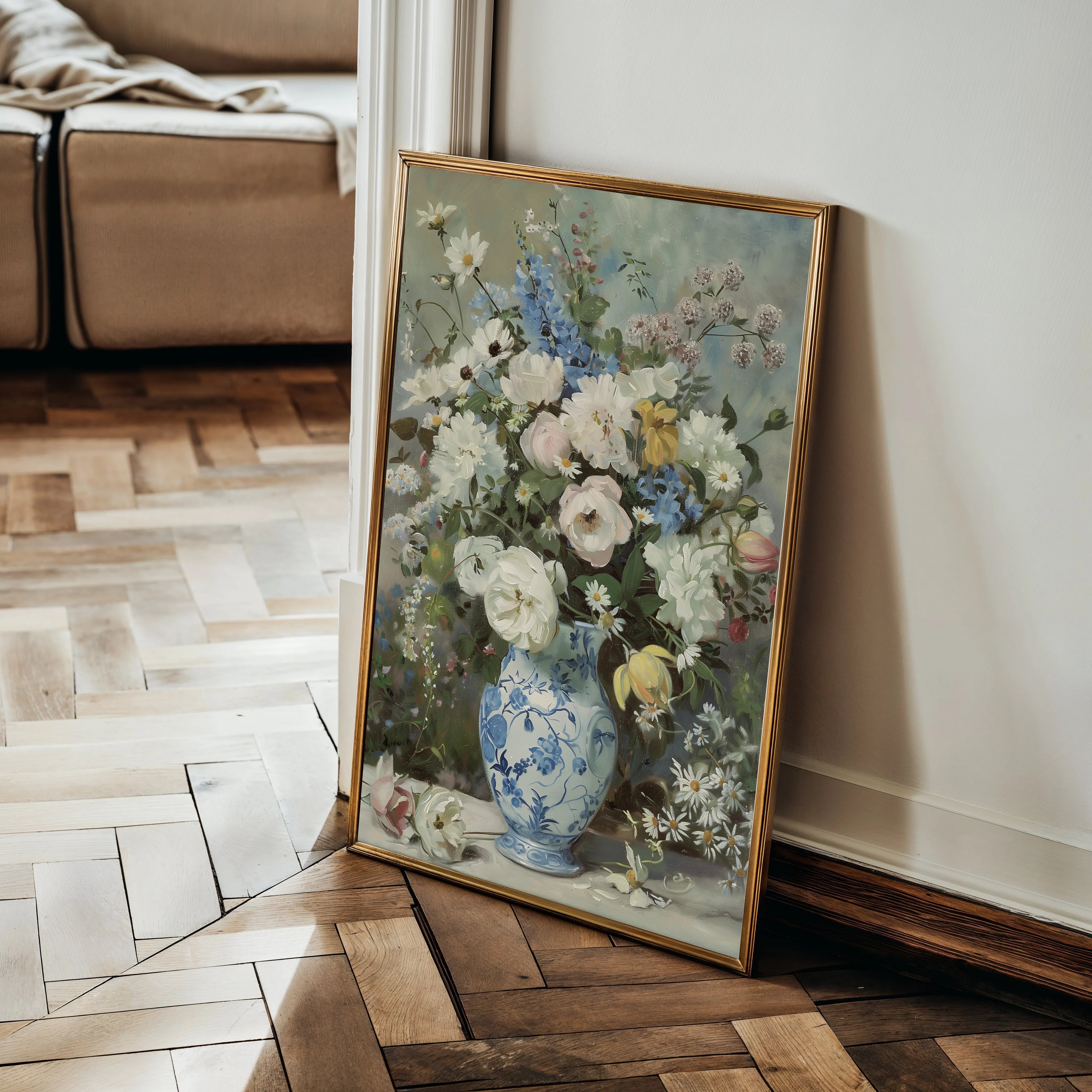 Floral 921 Canvas Art 18" x 24" / 45 x 60 cm / Black