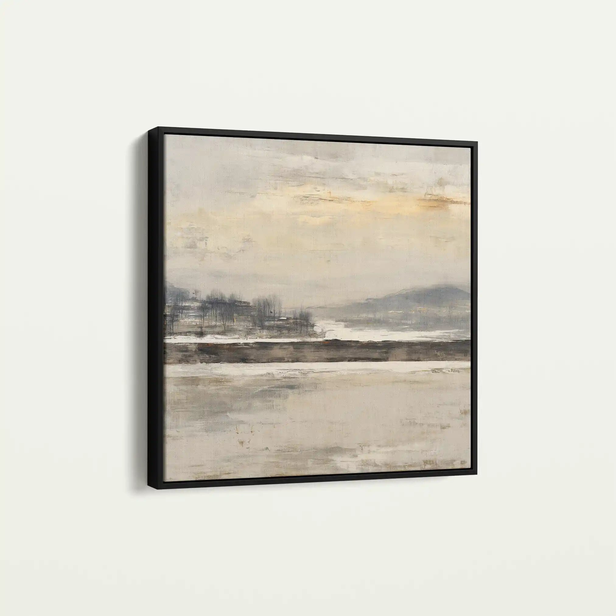 Abstract 922 Canvas Art 16" x 16" / 40 x 40 cm / Black