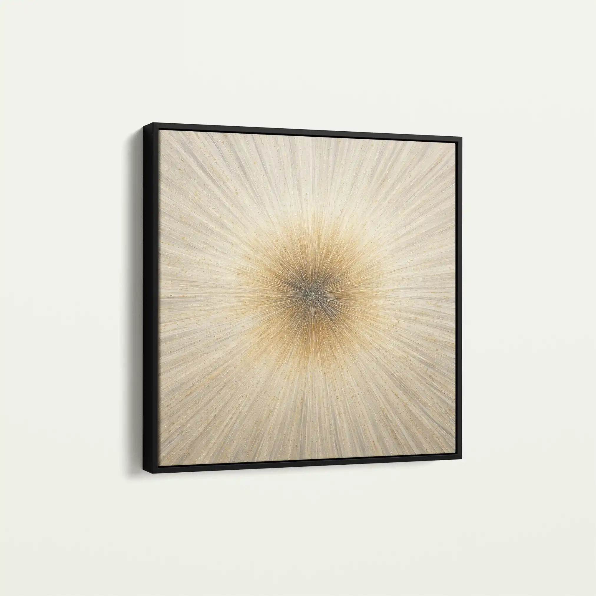Abstract 923 Canvas Art 16" x 16" / 40 x 40 cm / Black