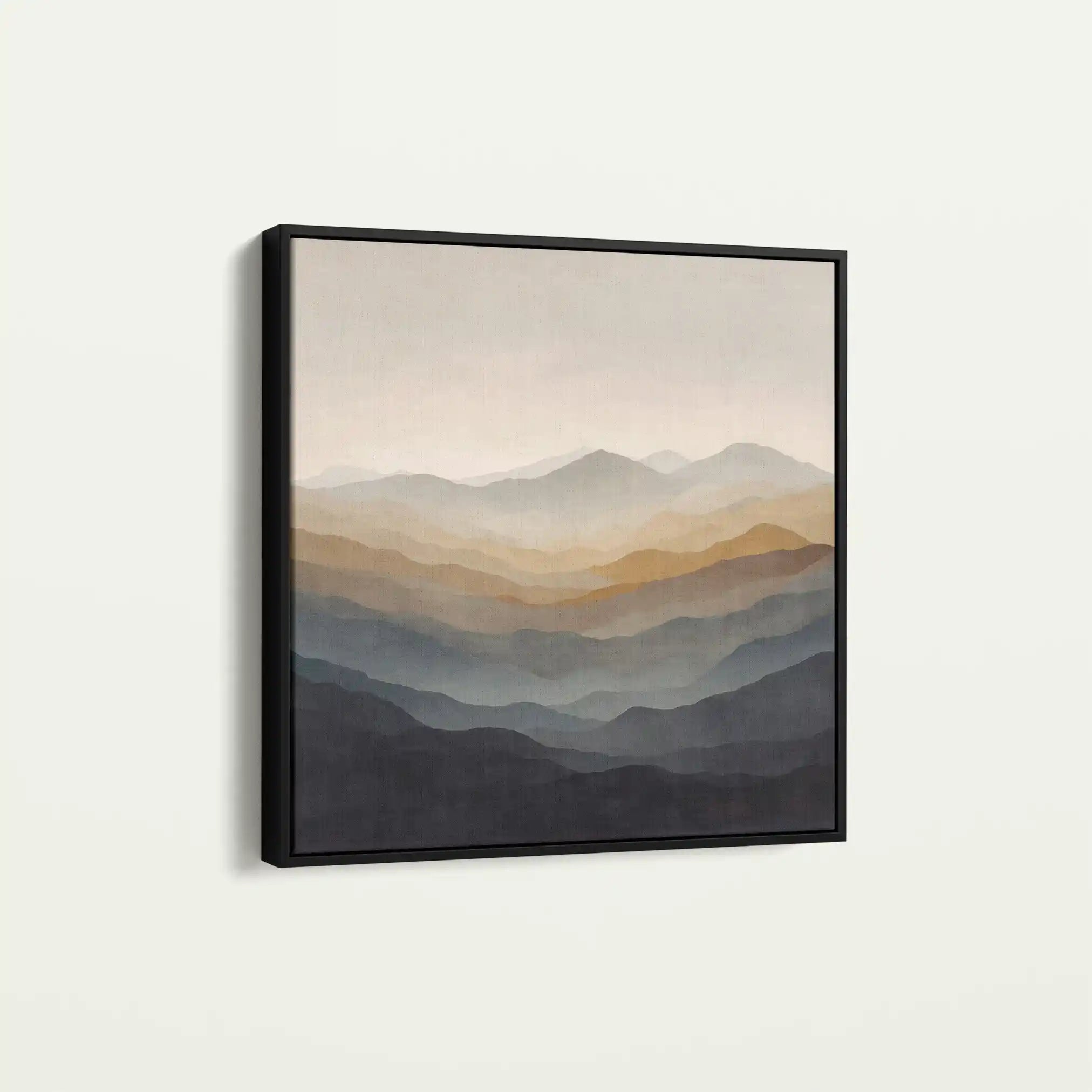 Abstract 924 Canvas Art 16" x 16" / 40 x 40 cm / Black