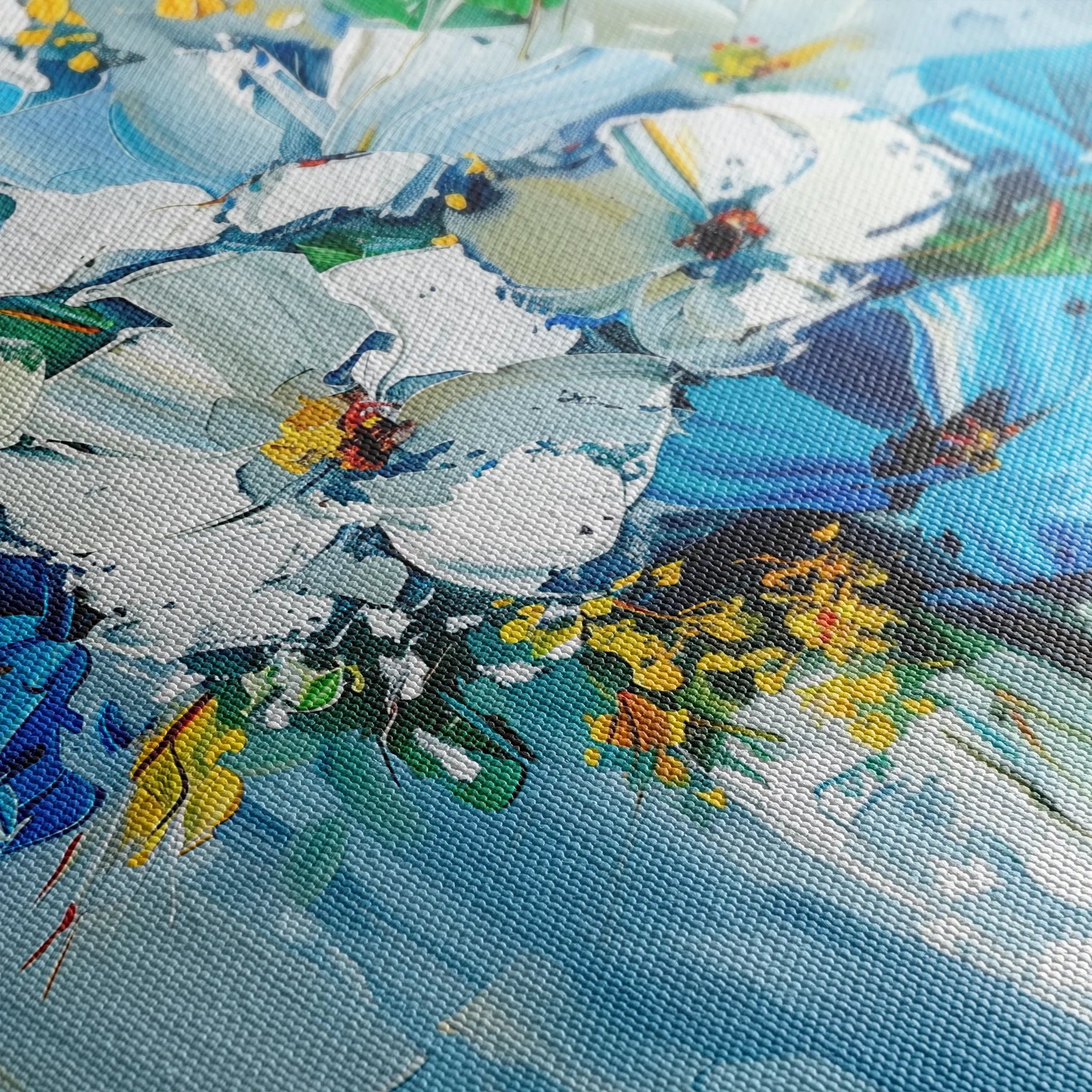 Floral 925 Canvas Art 18" x 24" / 45 x 60 cm / Black