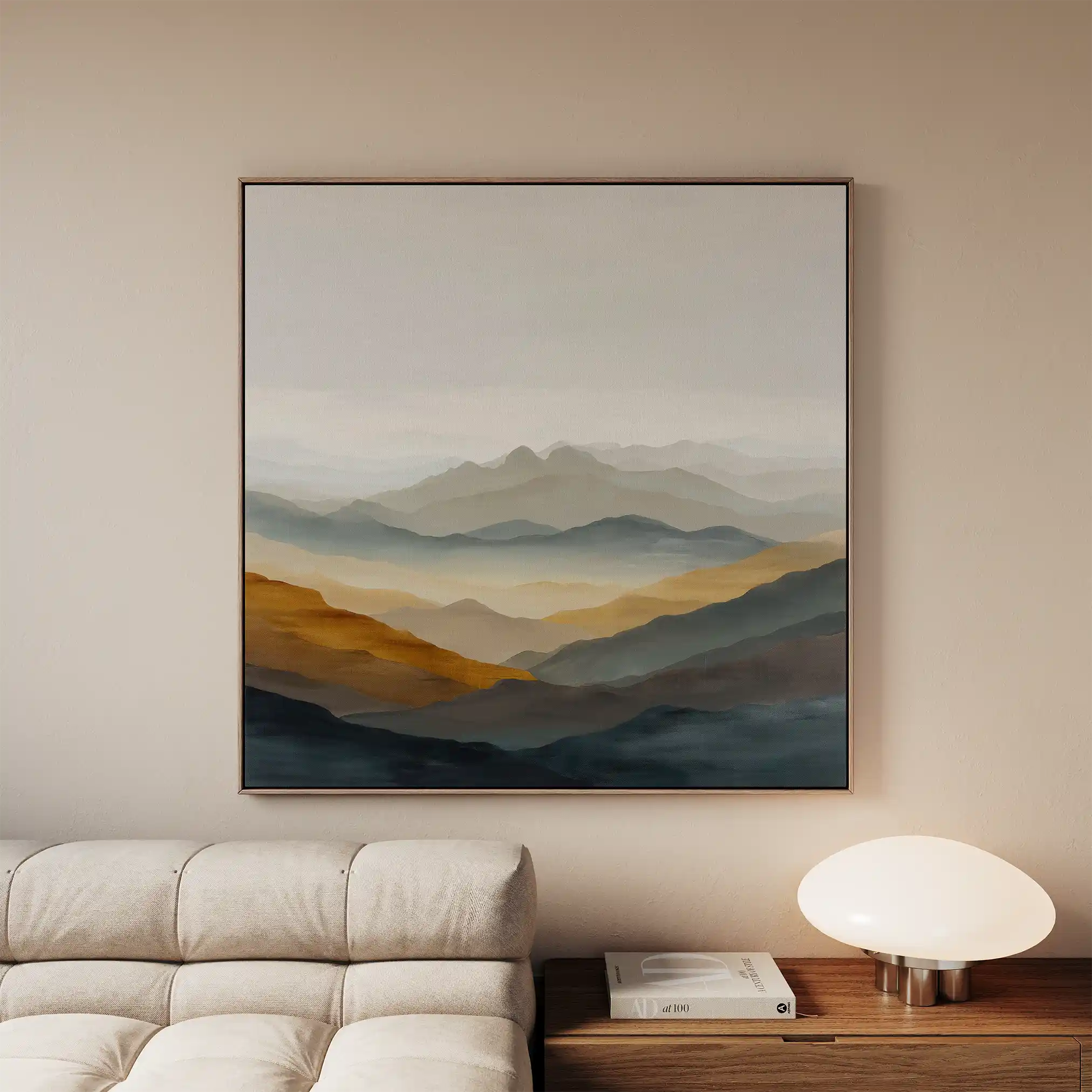 Abstract 927 Canvas Art 16" x 16" / 40 x 40 cm / Black