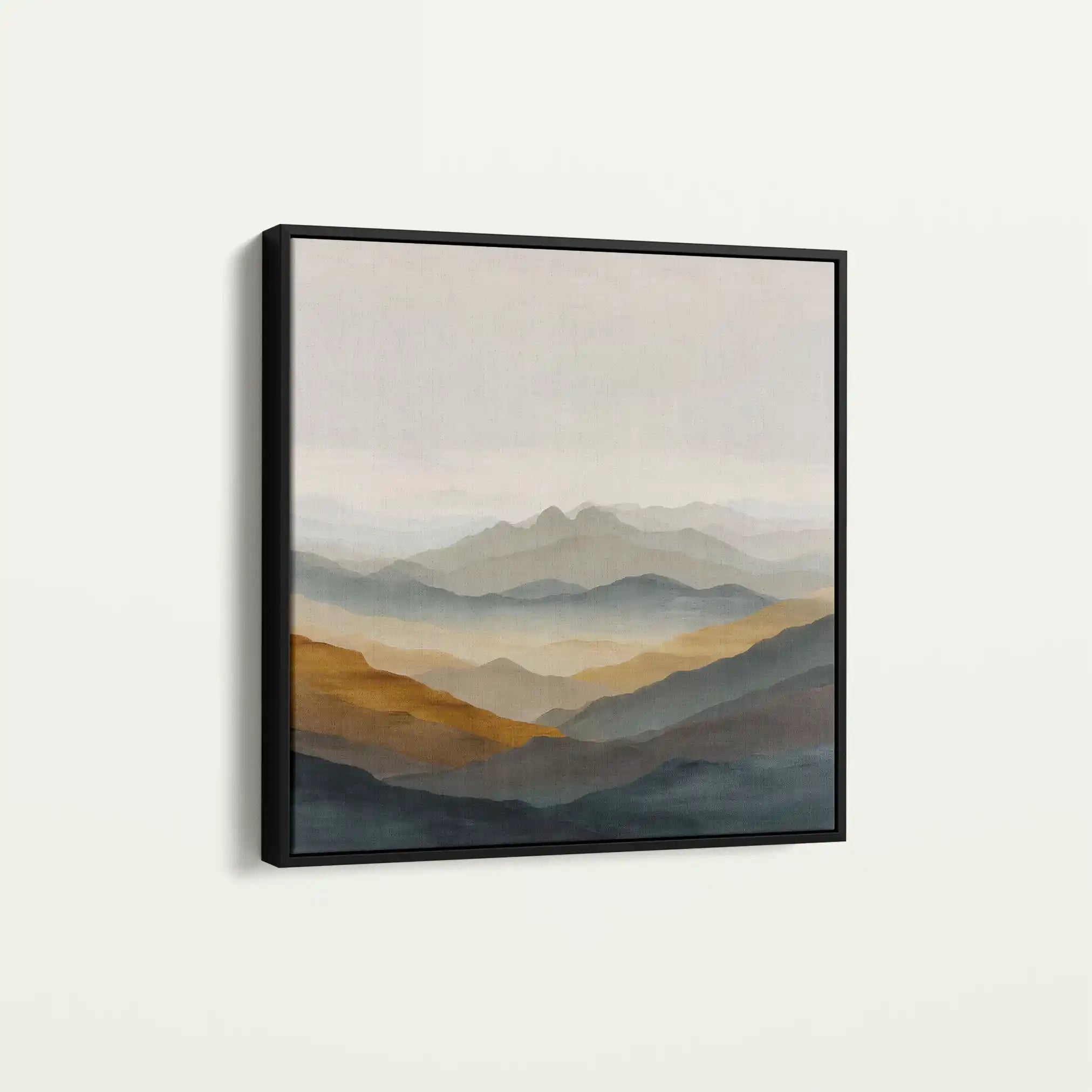 Abstract 927 Canvas Art 16" x 16" / 40 x 40 cm / Black