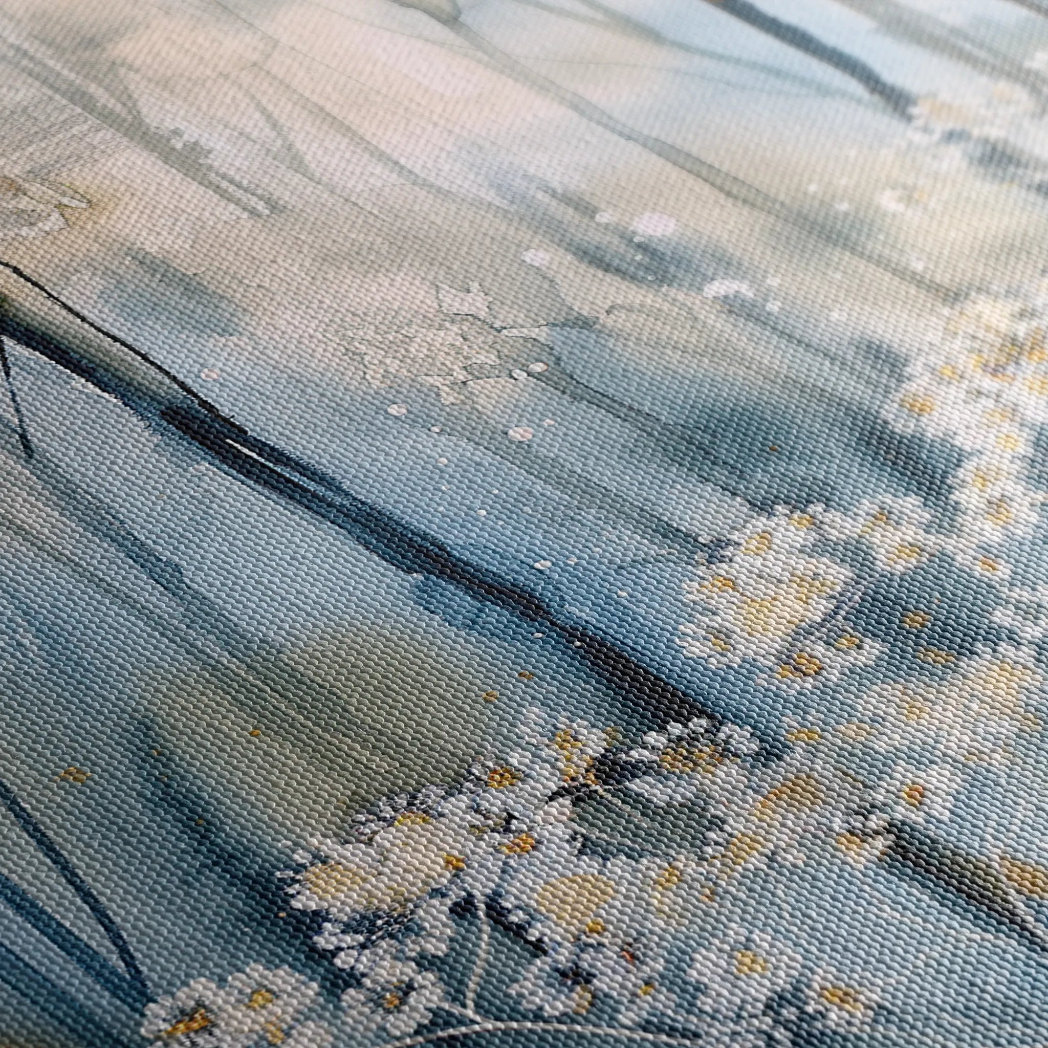Floral 928 Canvas Art 18" x 24" / 45 x 60 cm / Black