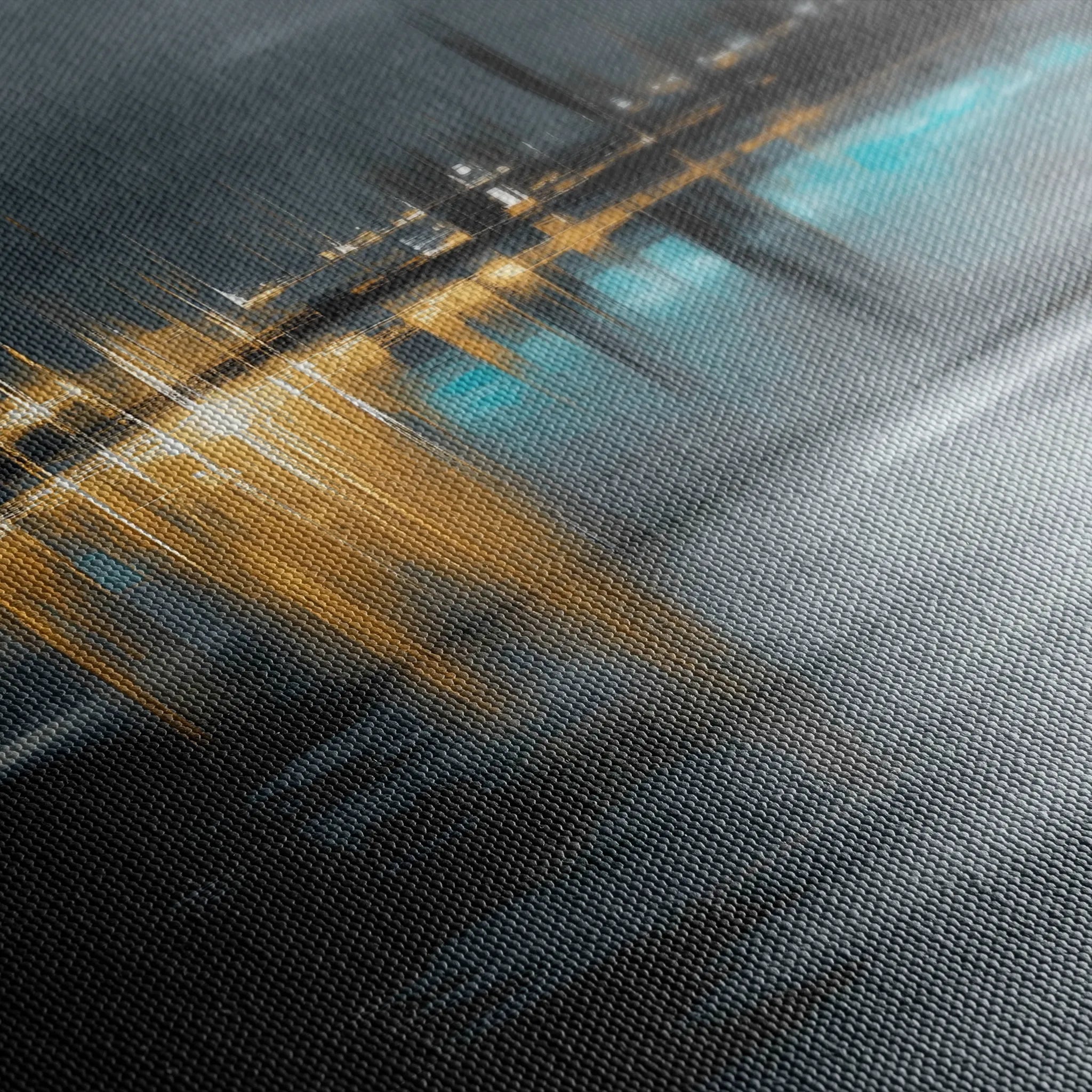 Abstract 929 Canvas Art 16" x 16" / 40 x 40 cm / Black