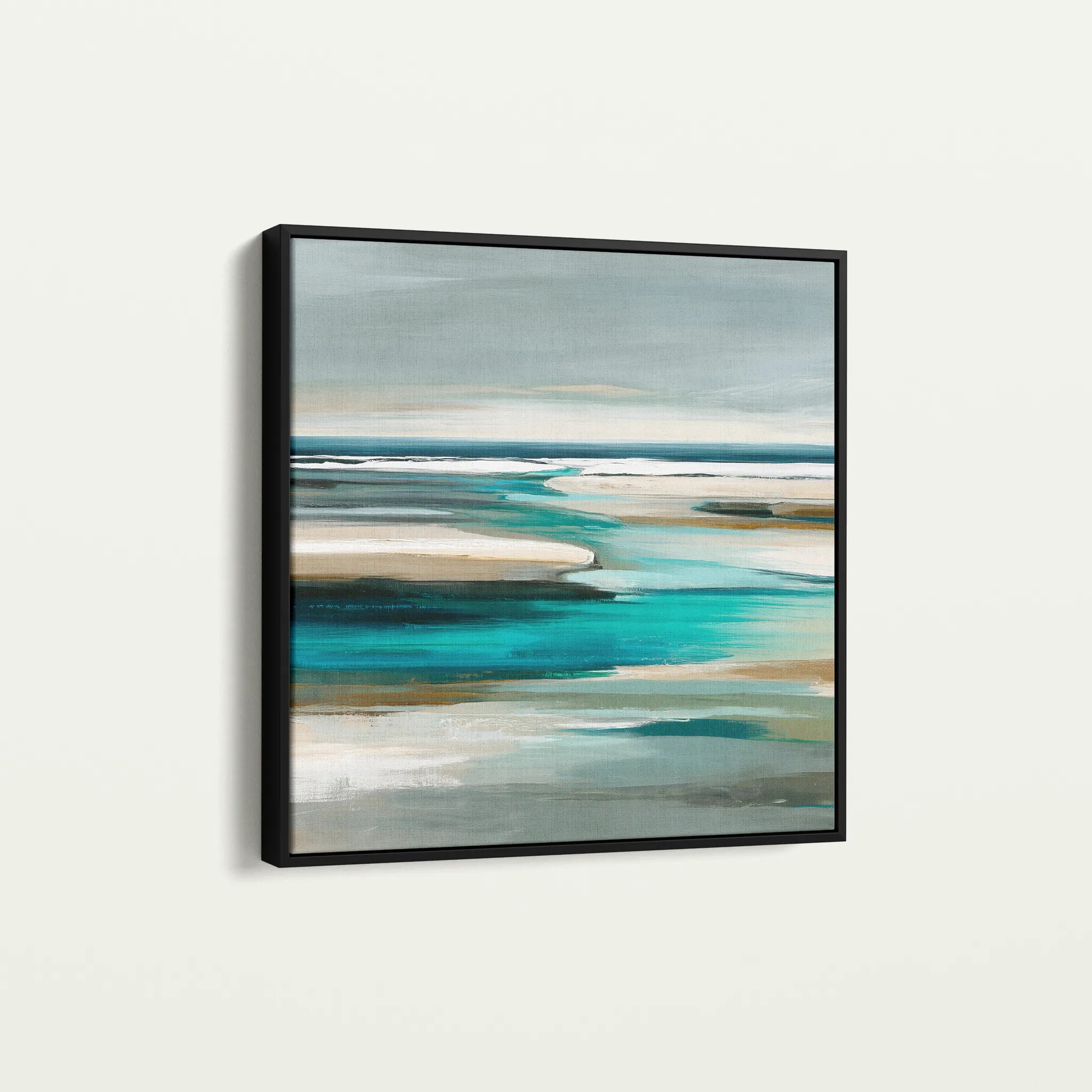 Abstract 930 Canvas Art 16" x 16" / 40 x 40 cm / Black