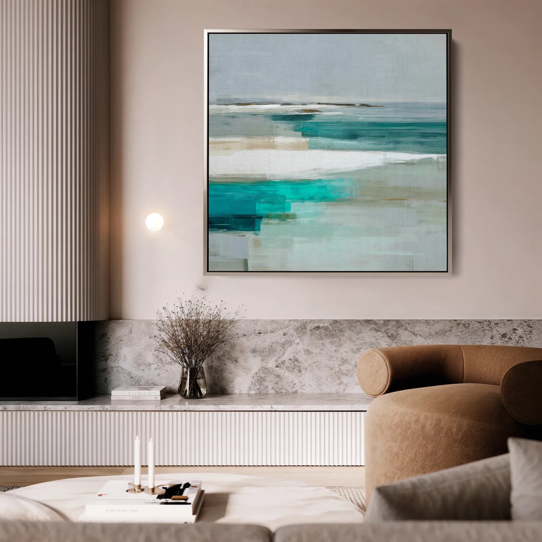 Abstract 932 Canvas Art 16" x 16" / 40 x 40 cm / Black
