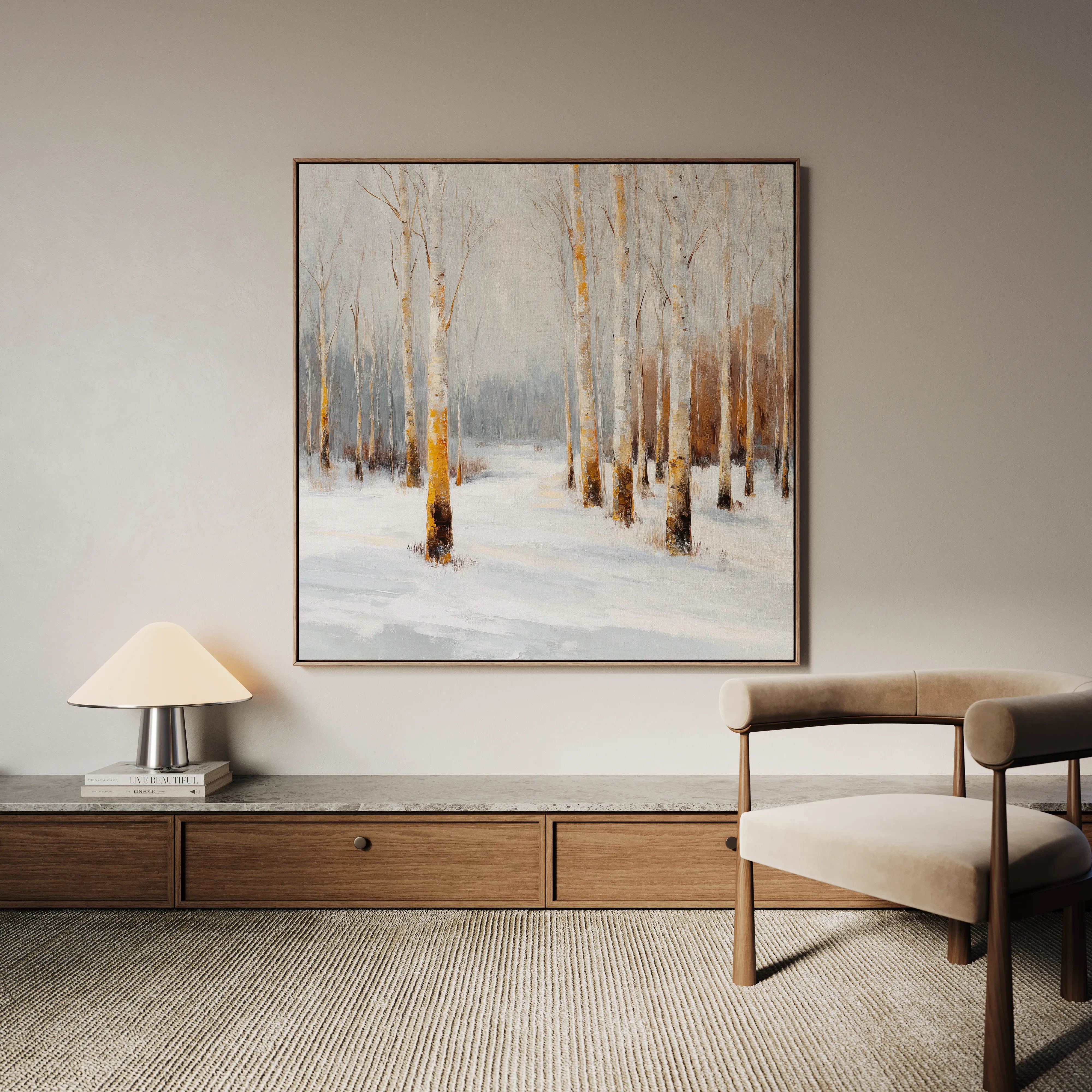 Abstract 933 Canvas Art 16" x 16" / 40 x 40 cm / Black