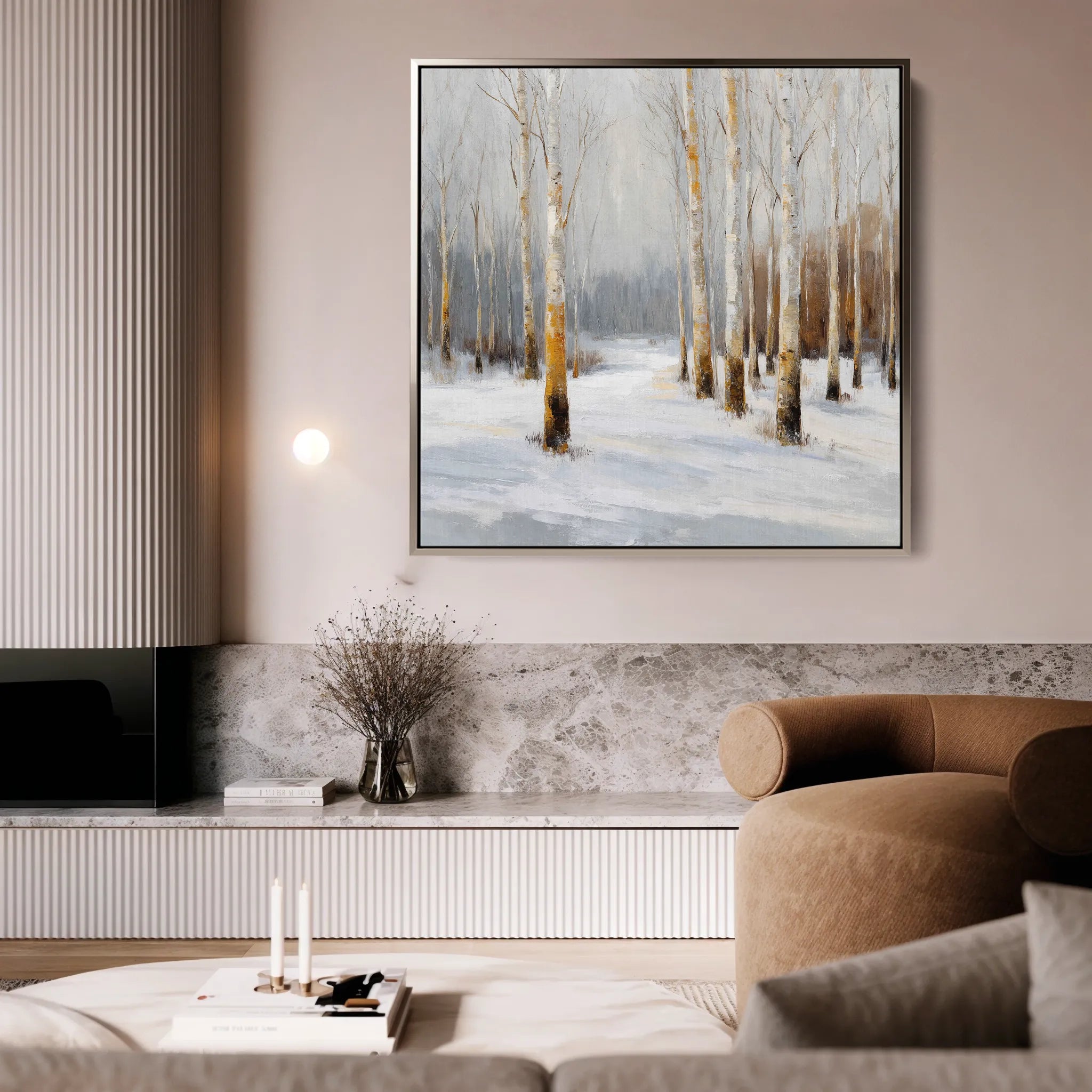 Abstract 933 Canvas Art 16" x 16" / 40 x 40 cm / Black