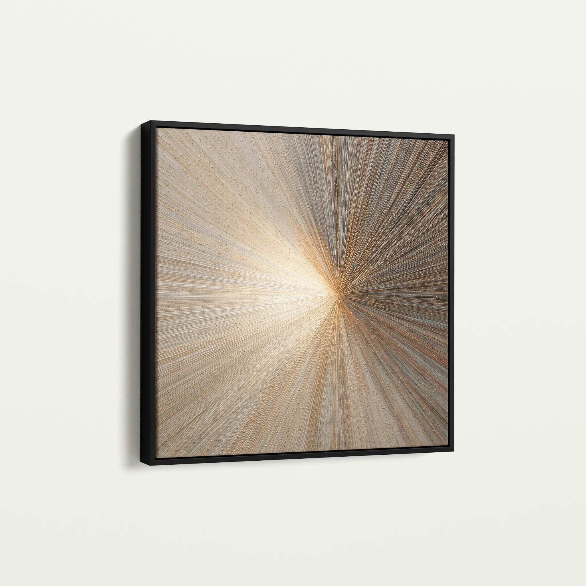 Abstract 934 Canvas Art 16" x 16" / 40 x 40 cm / Black