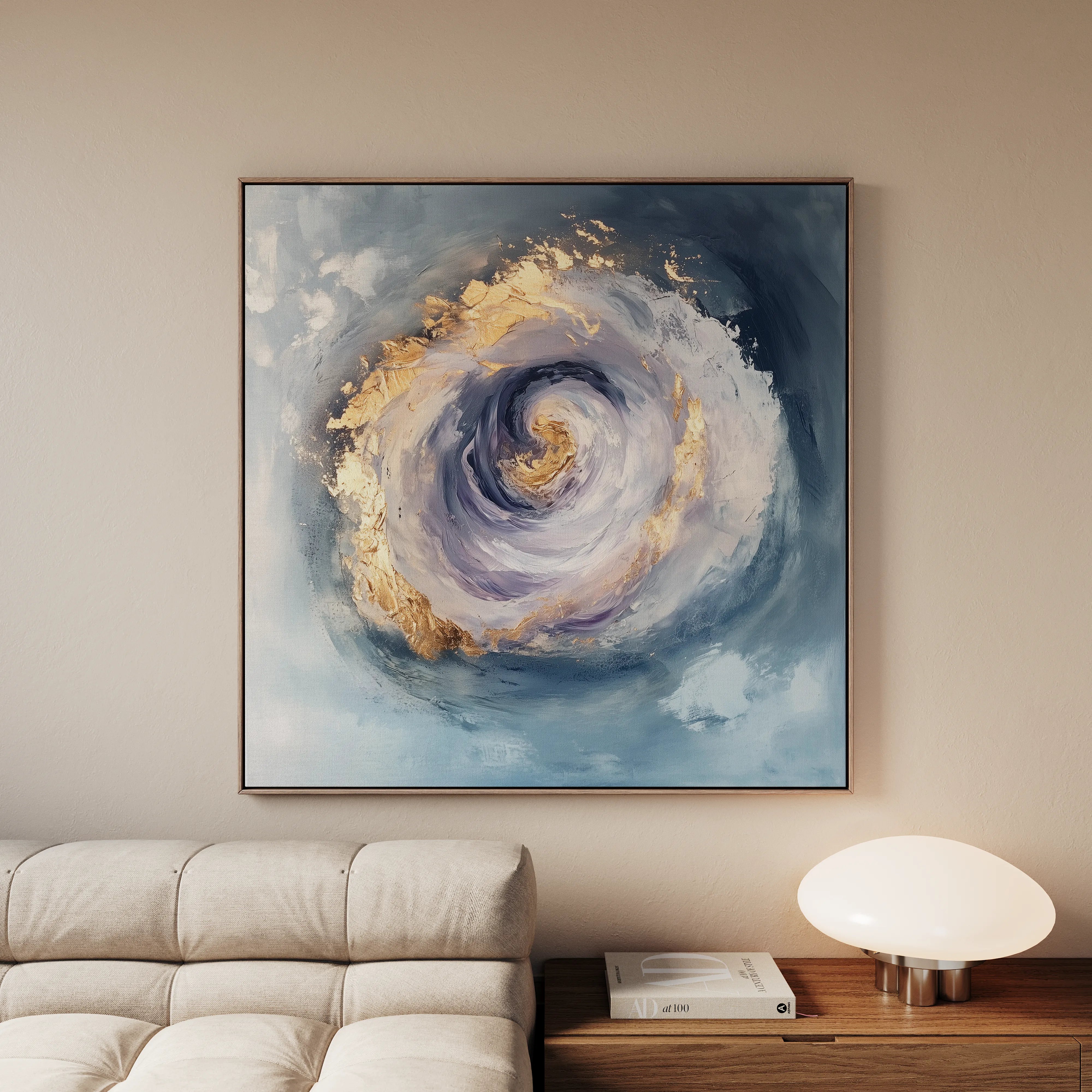 Abstract 937 Canvas Art 16" x 16" / 40 x 40 cm / Black