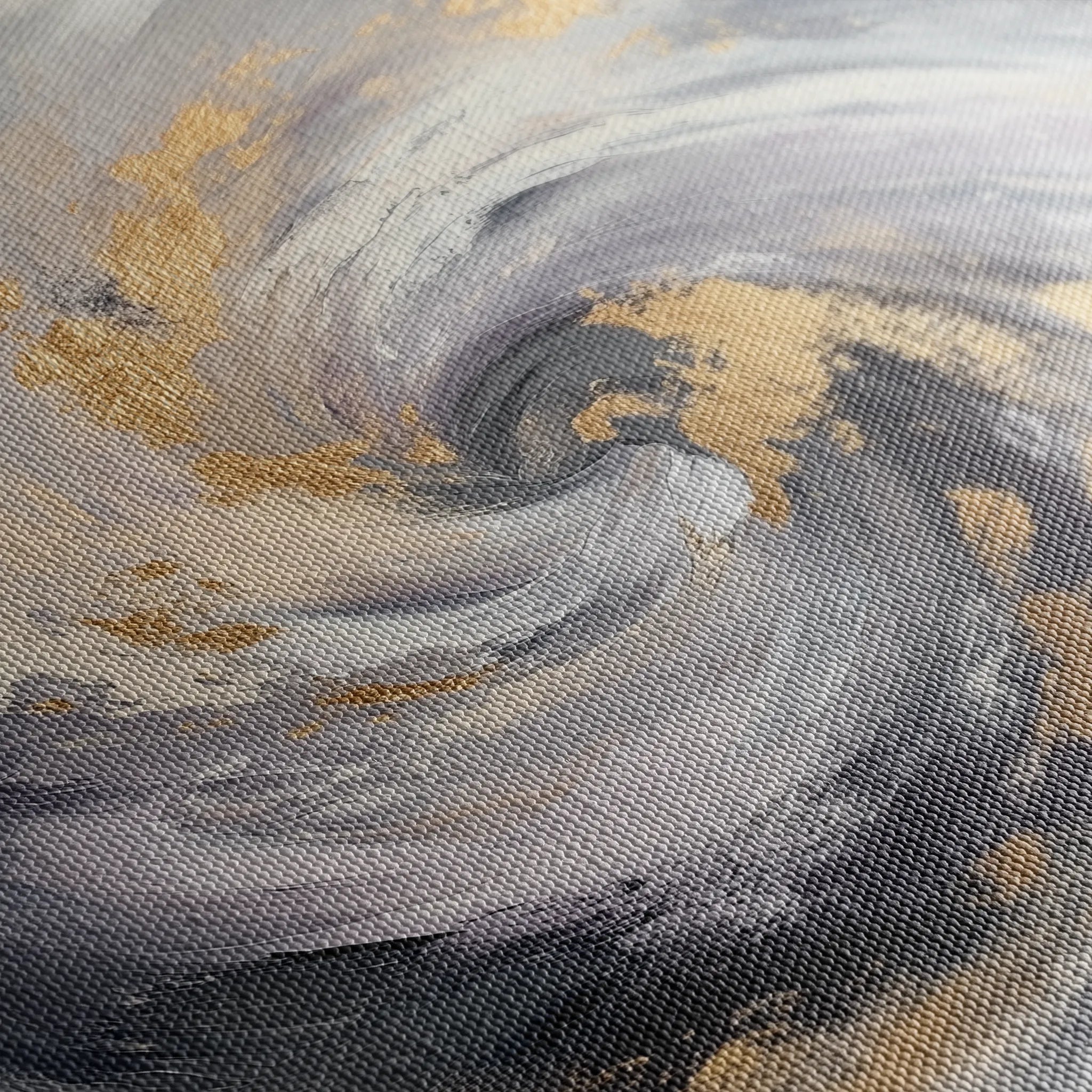 Abstract 938 Canvas Art 16" x 16" / 40 x 40 cm / Black