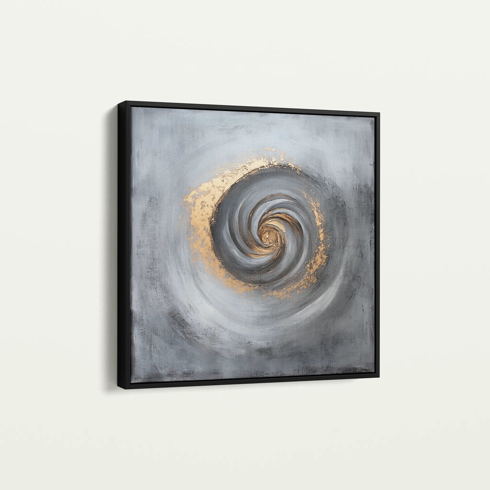 Abstract 939 Canvas Art 16" x 16" / 40 x 40 cm / Black