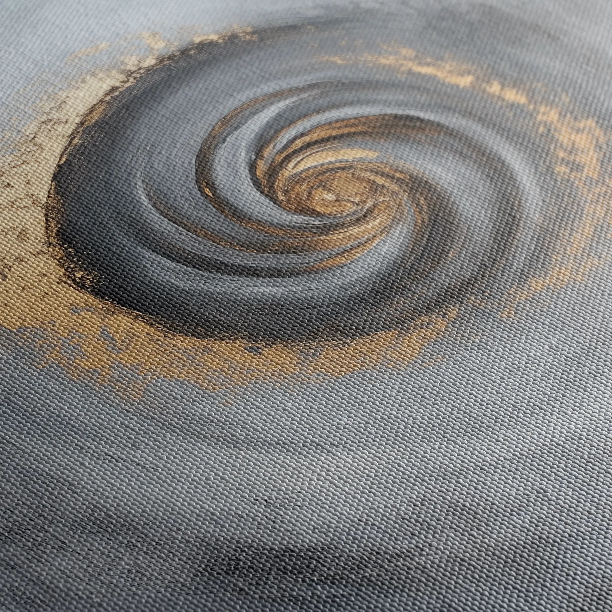 Abstract 939 Canvas Art 16" x 16" / 40 x 40 cm / Black