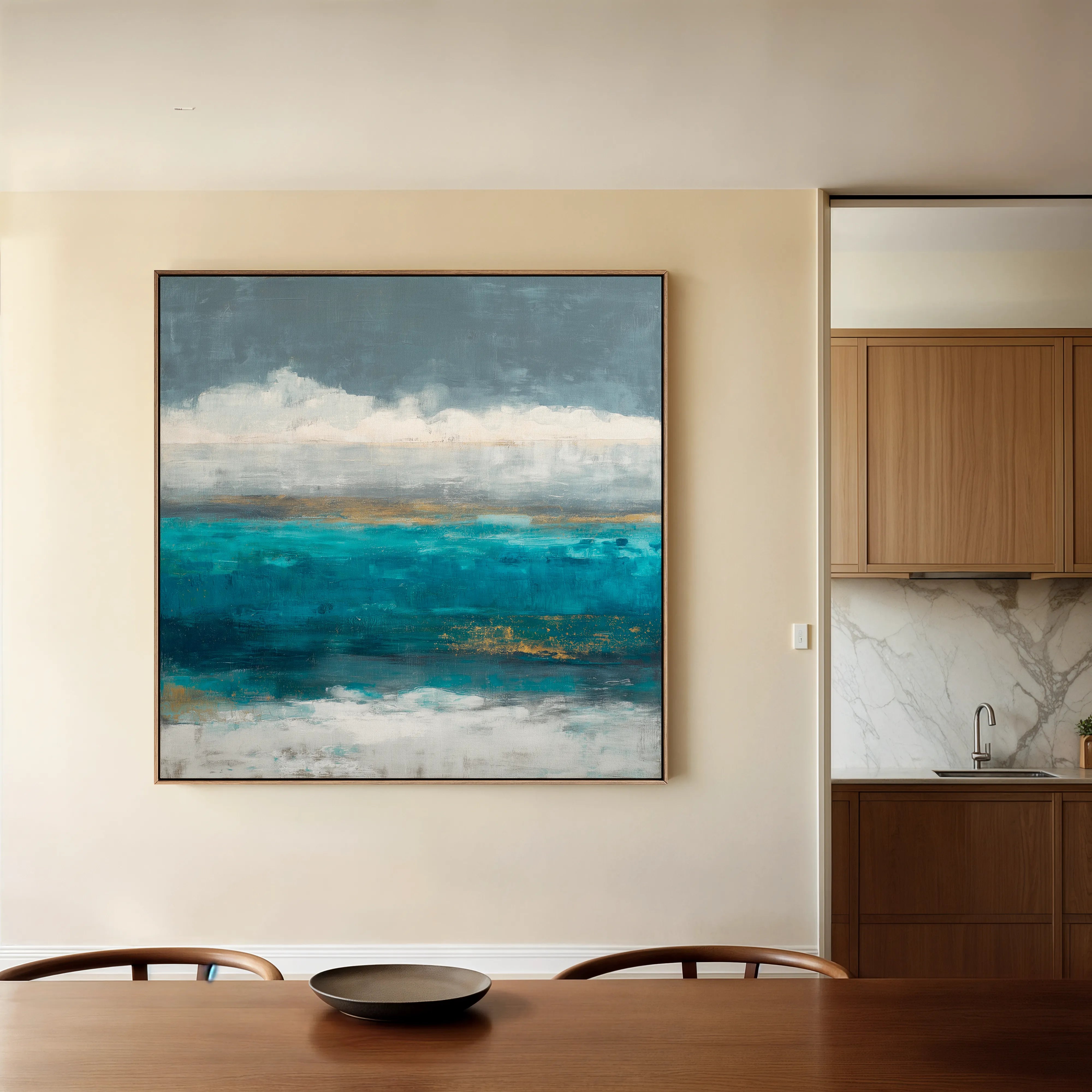 Abstract 941 Canvas Art 16" x 16" / 40 x 40 cm / Black