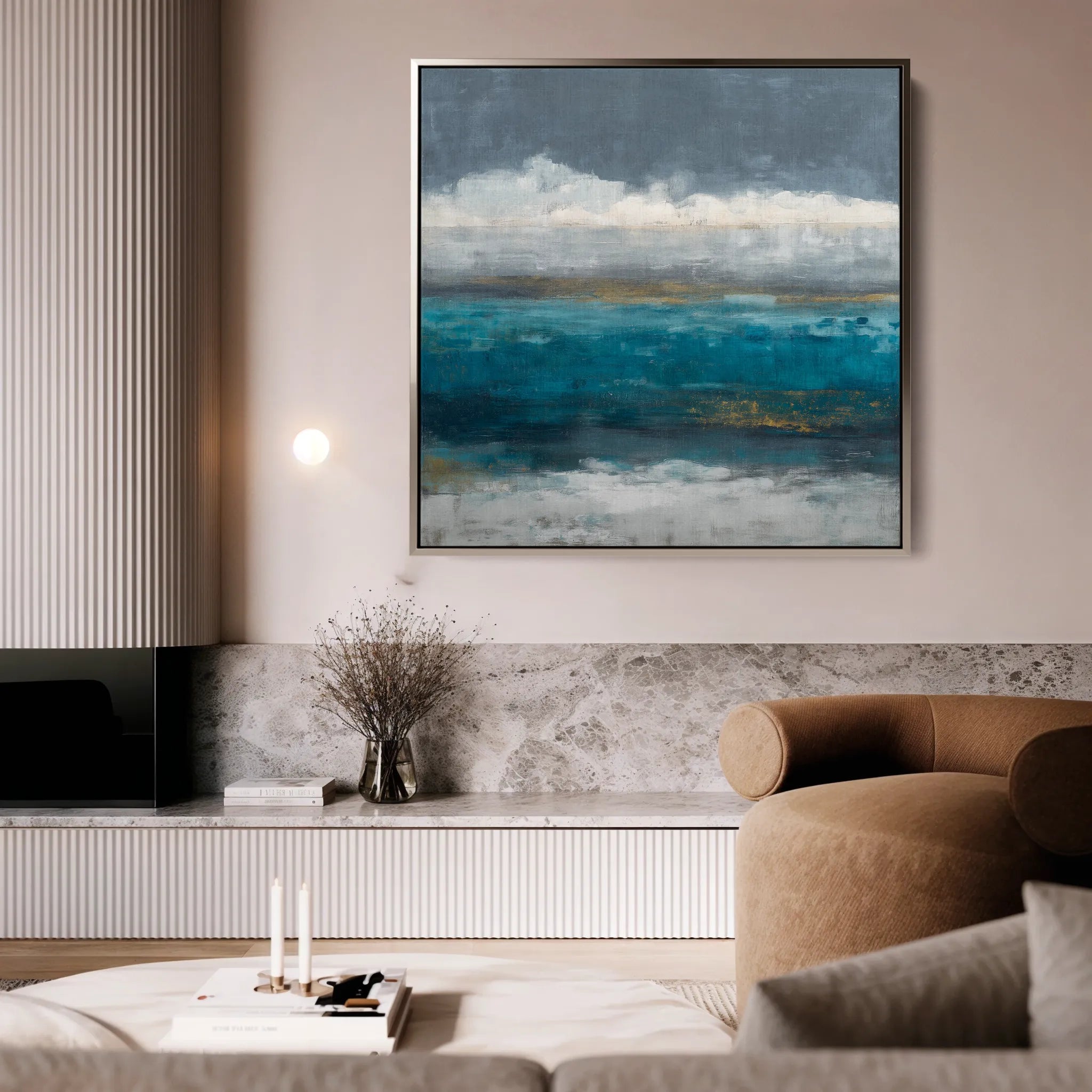 Abstract 941 Canvas Art 16" x 16" / 40 x 40 cm / Black