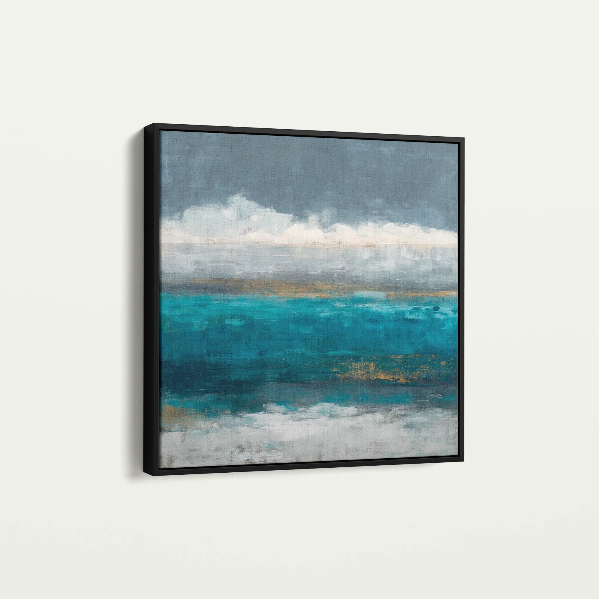 Abstract 941 Canvas Art 16" x 16" / 40 x 40 cm / Black
