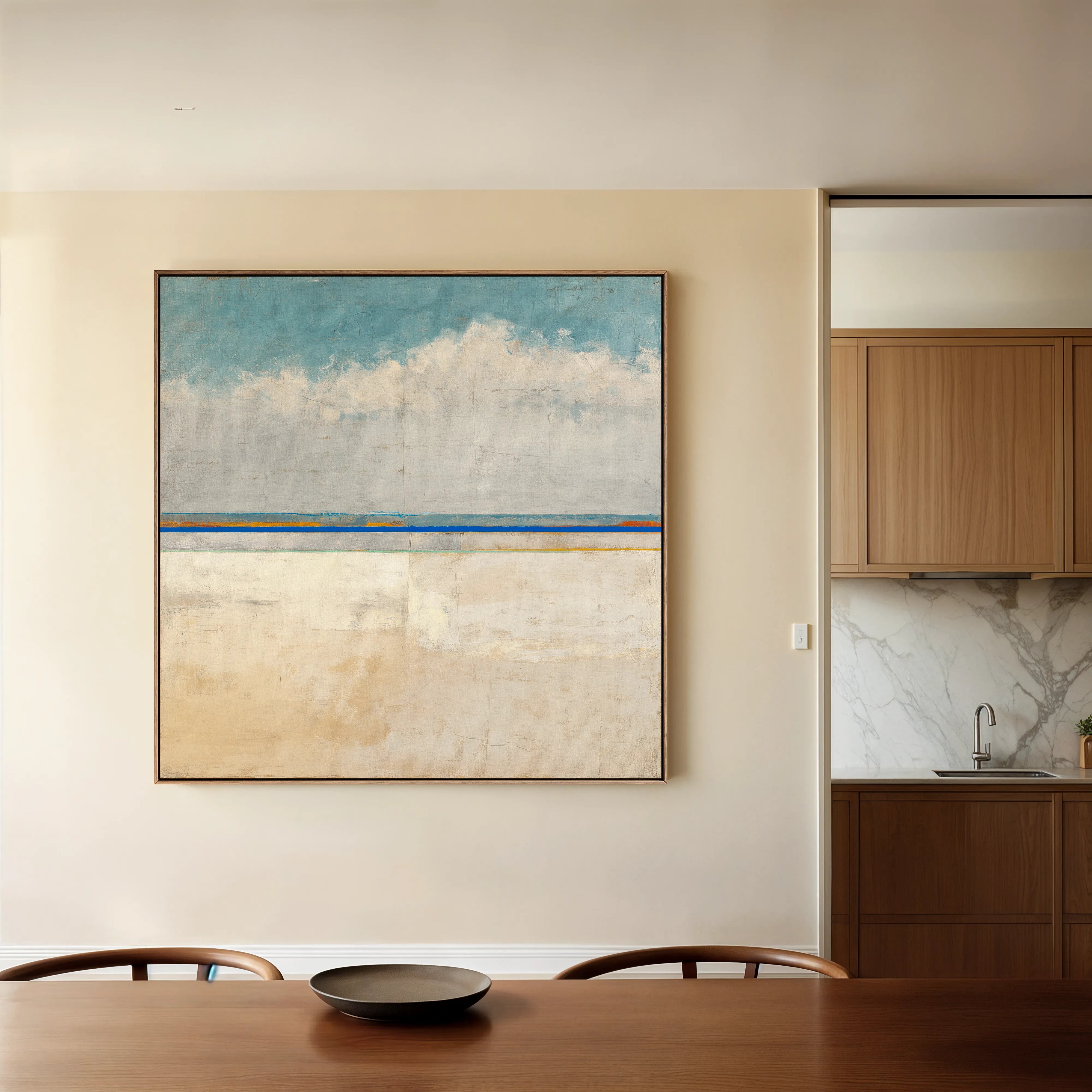 Abstract 942 Canvas Art 16" x 16" / 40 x 40 cm / Black