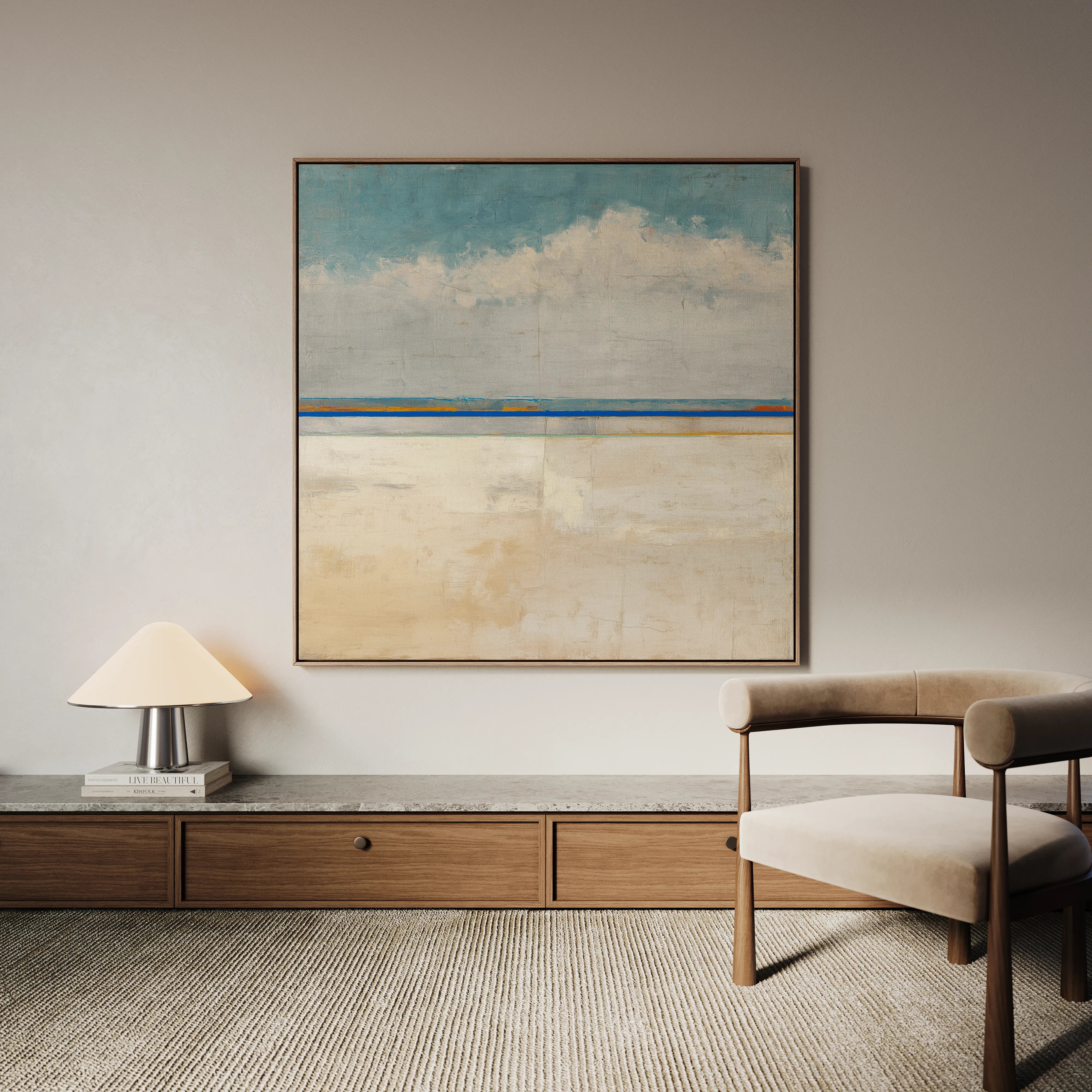 Abstract 942 Canvas Art 16" x 16" / 40 x 40 cm / Black