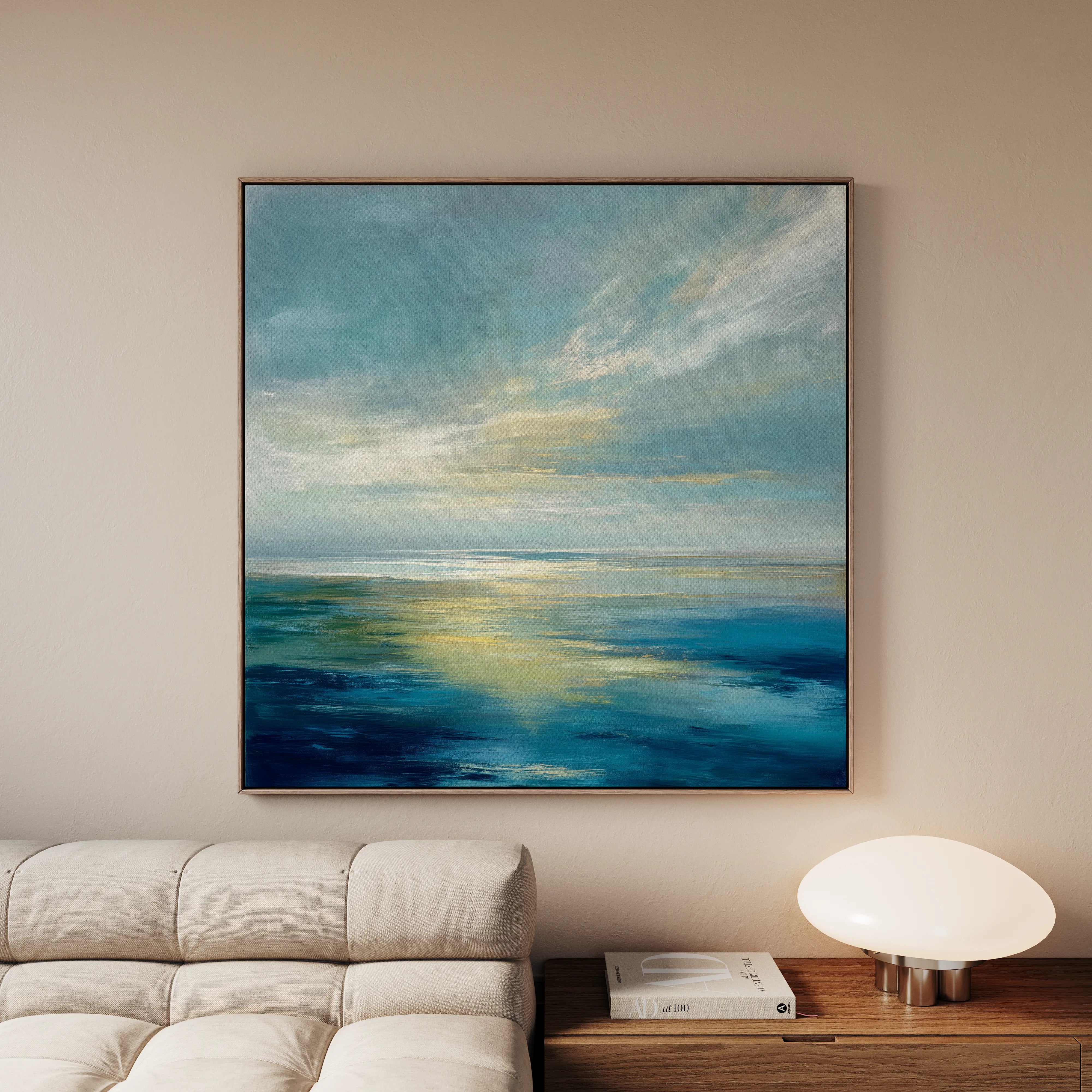 Abstract 943 Canvas Art 16" x 16" / 40 x 40 cm / Black