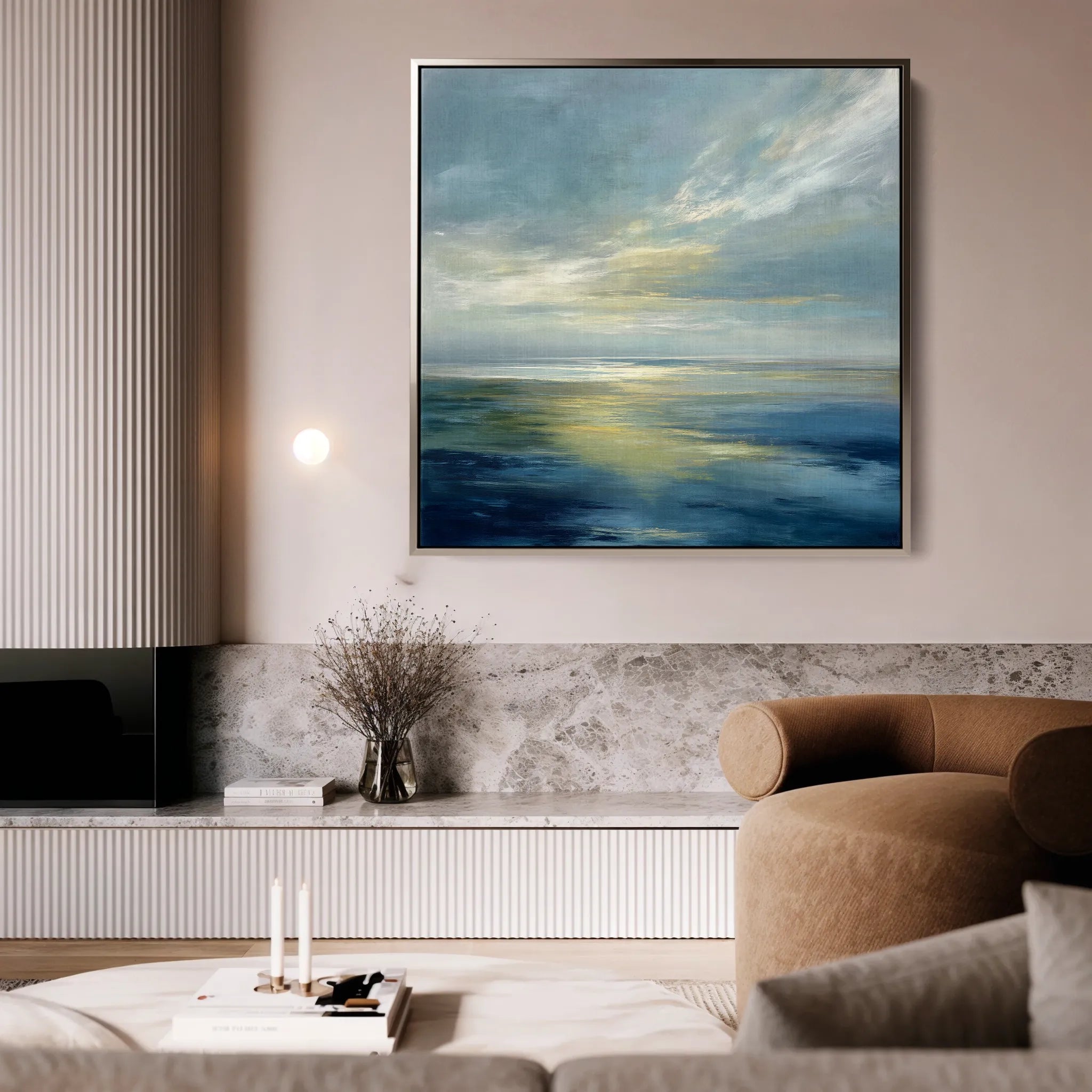Abstract 943 Canvas Art 16" x 16" / 40 x 40 cm / Black