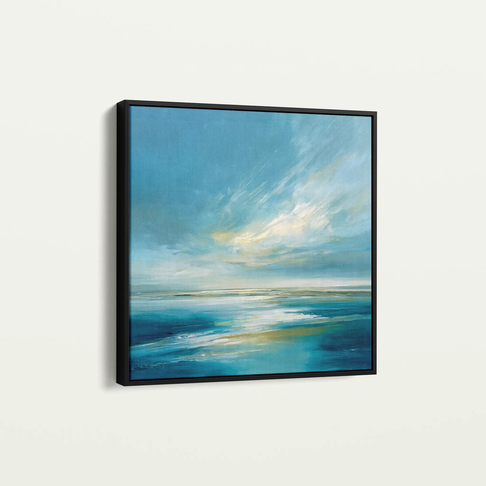 Abstract 944 Canvas Art 16" x 16" / 40 x 40 cm / Black