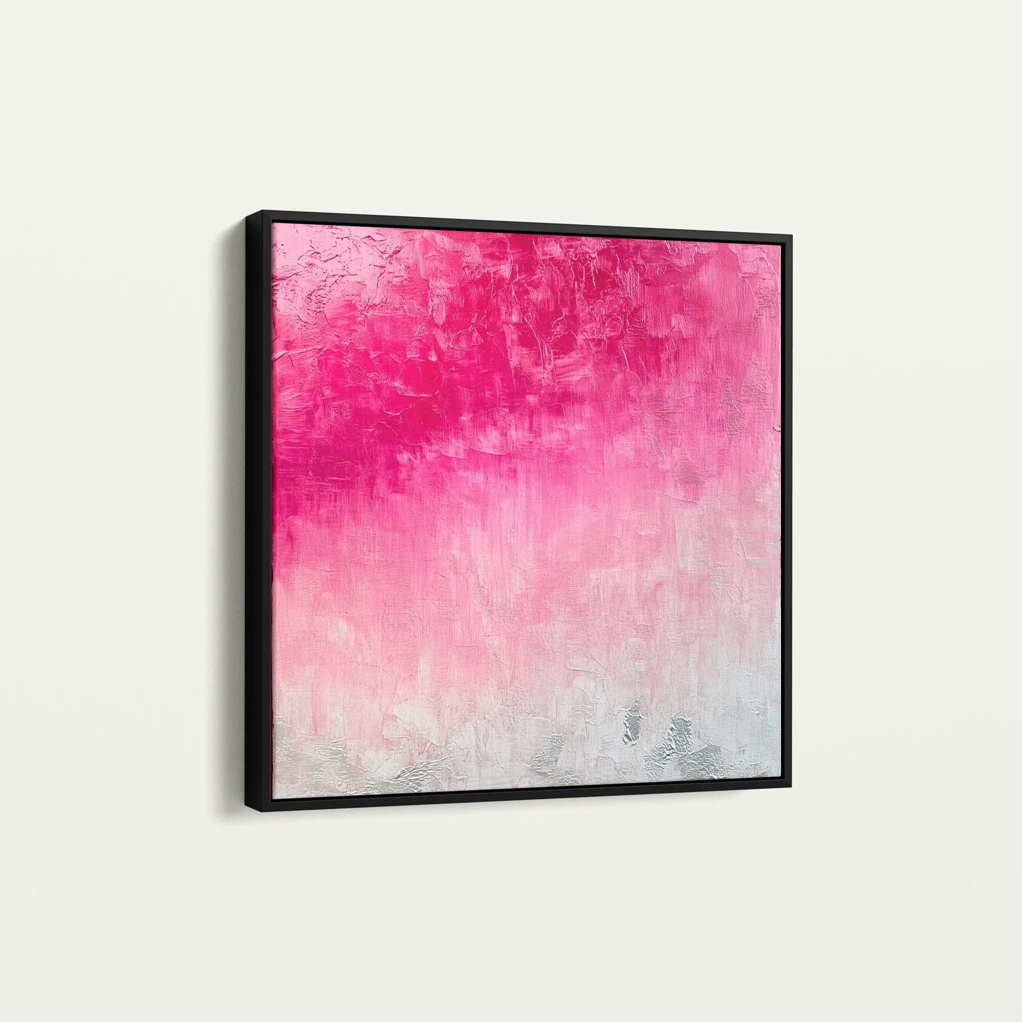 Abstract 946 Canvas Art 16" x 16" / 40 x 40 cm / Black