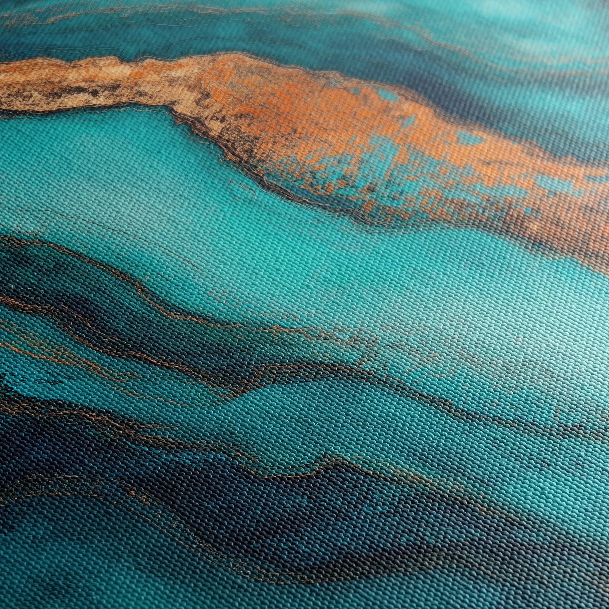 Abstract 947 Canvas Art 16" x 16" / 40 x 40 cm / Black