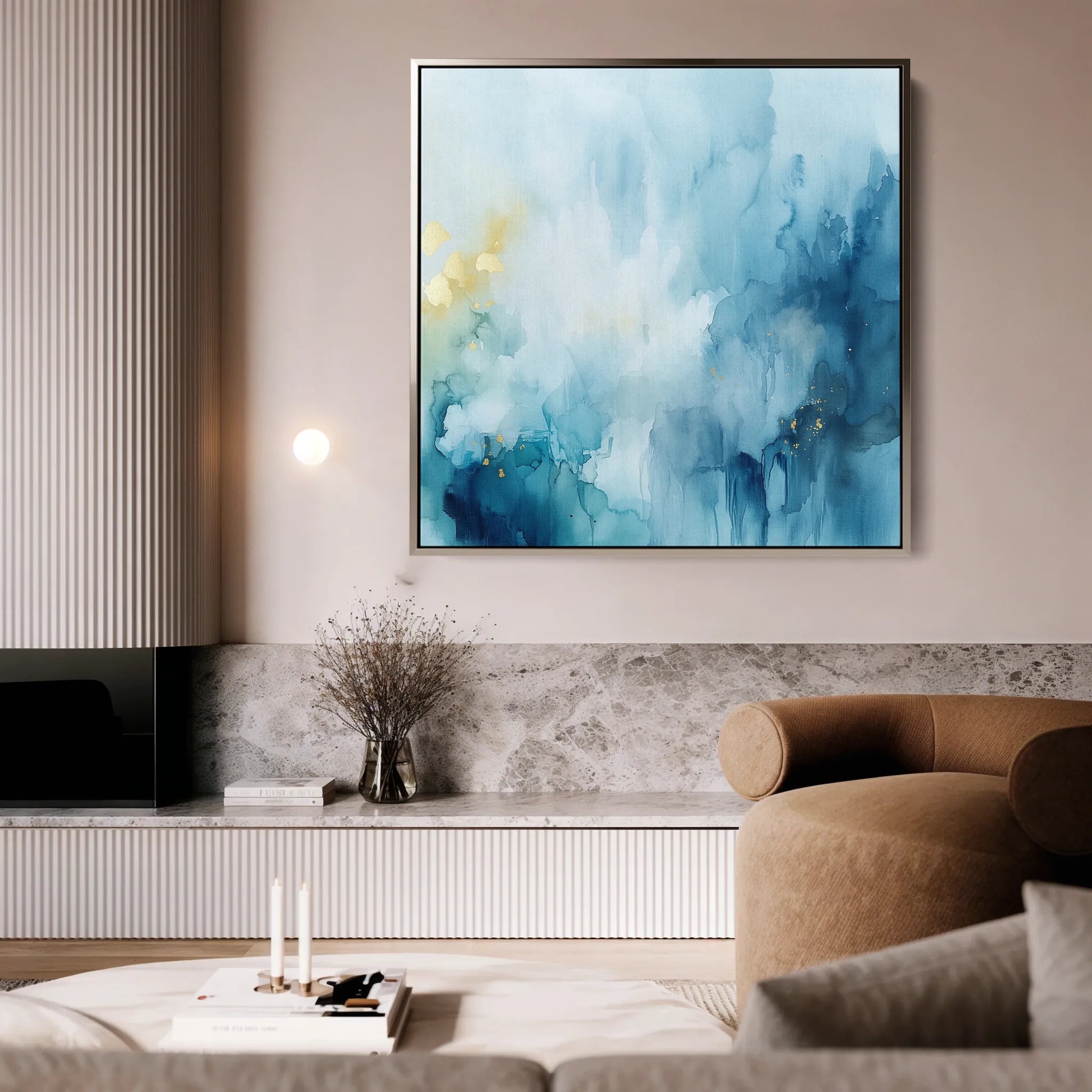 Abstract 950 Canvas Art 16" x 16" / 40 x 40 cm / Black