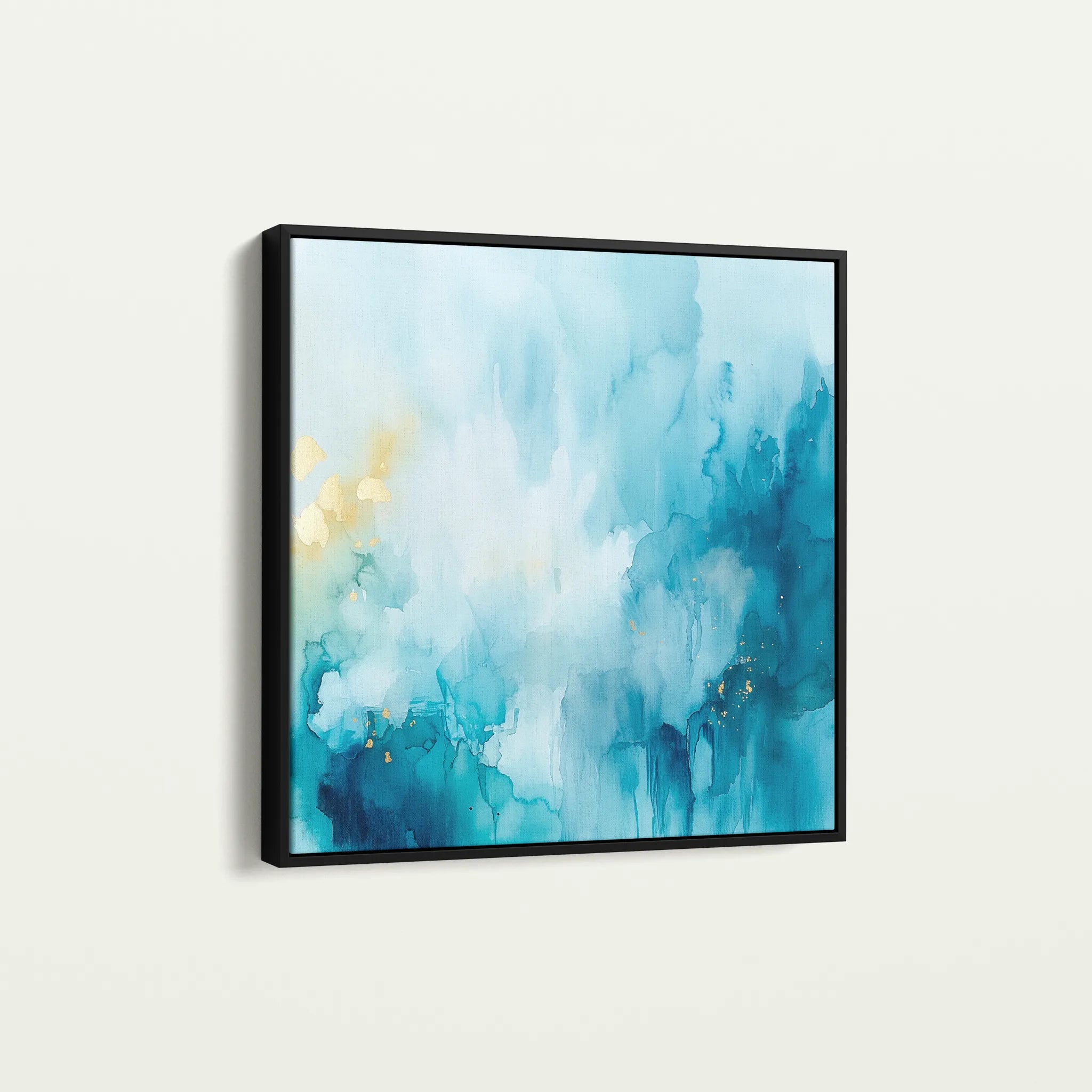 Abstract 950 Canvas Art 16" x 16" / 40 x 40 cm / Black