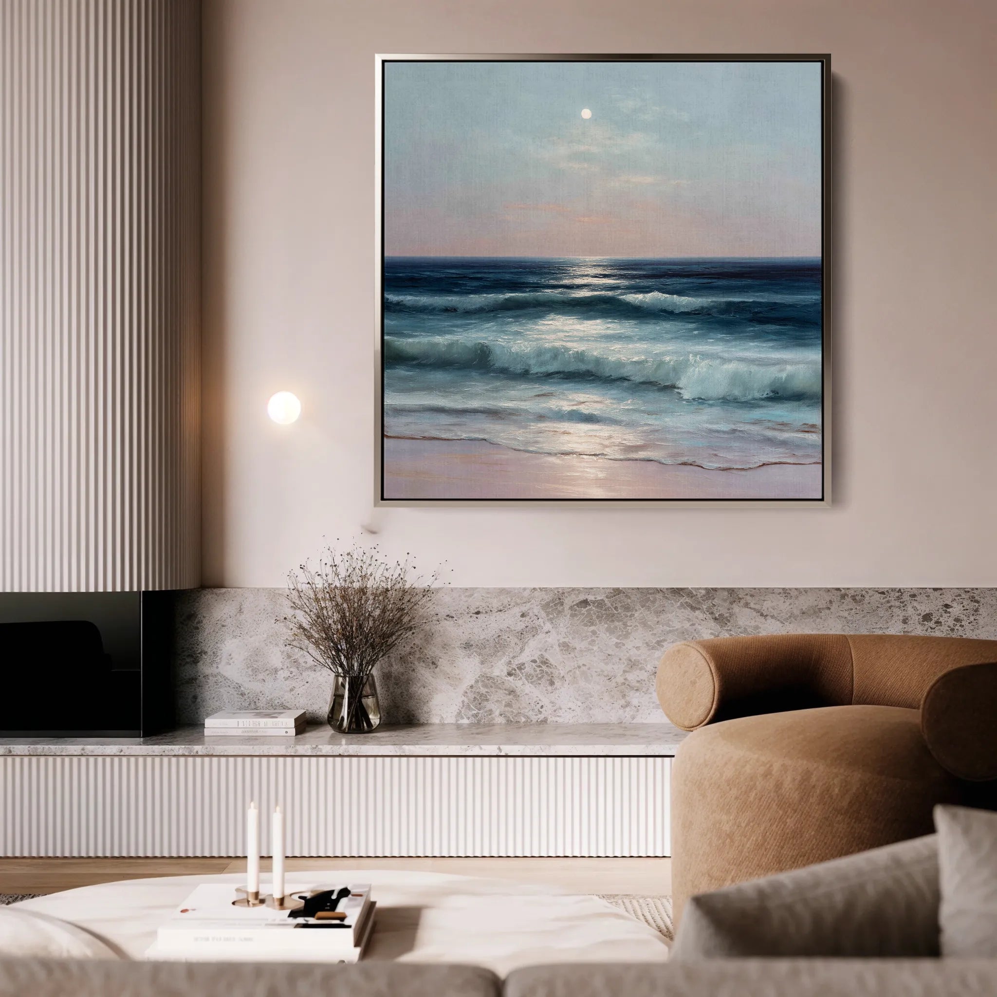 Abstract 951 Canvas Art 16" x 16" / 40 x 40 cm / Black