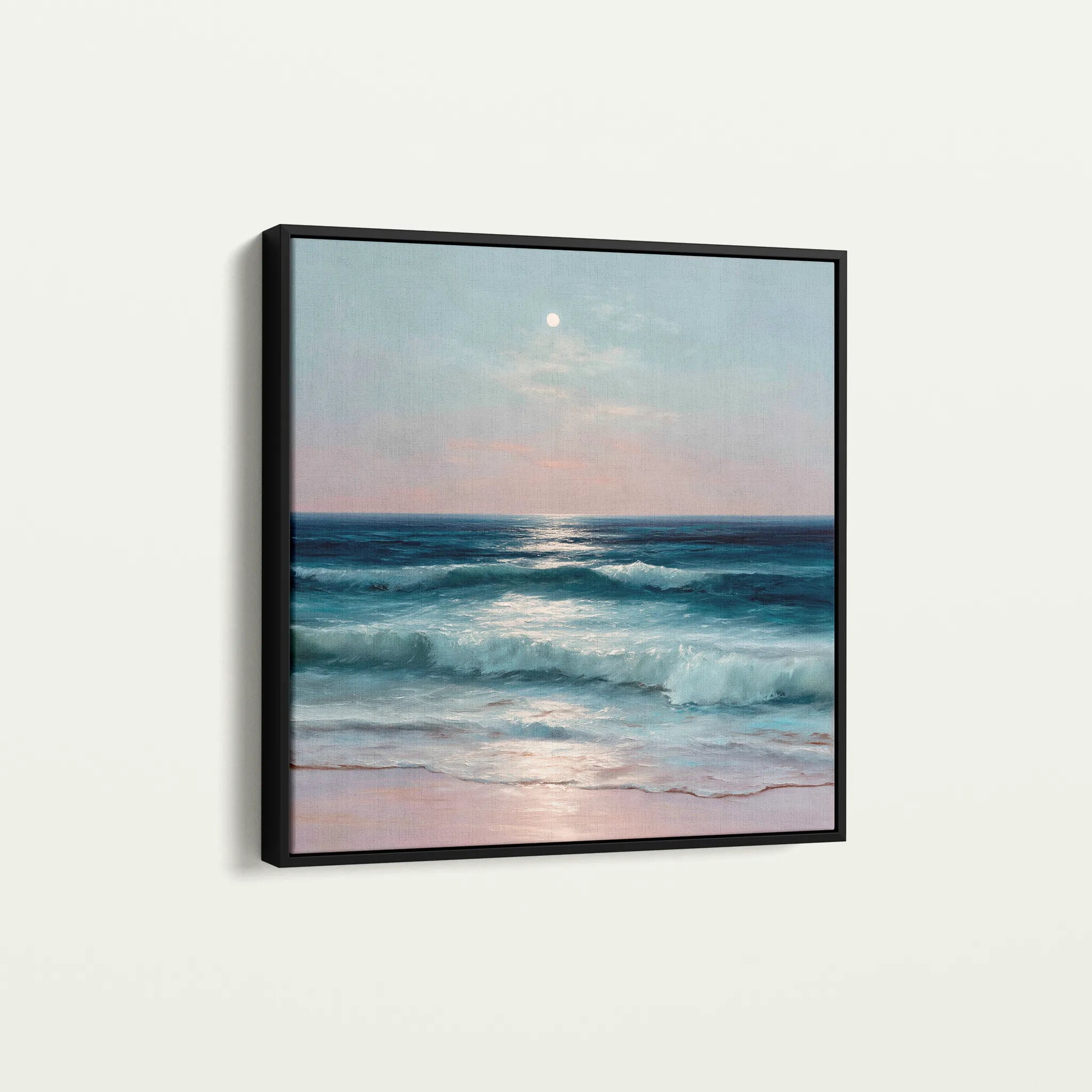 Abstract 951 Canvas Art 16" x 16" / 40 x 40 cm / Black