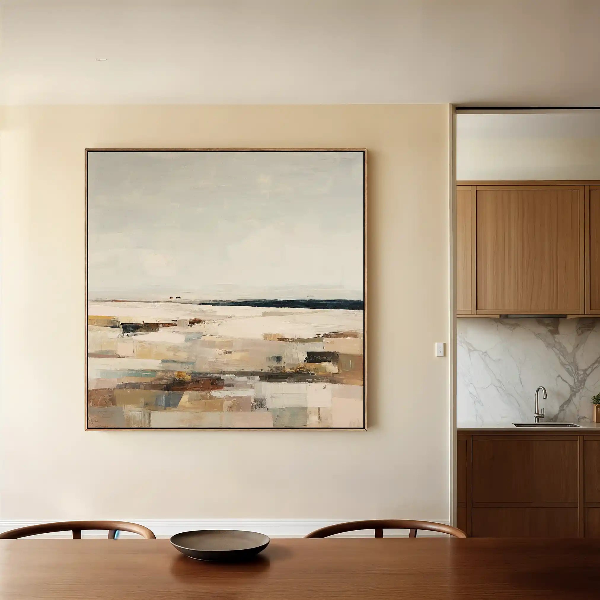 Abstract 964 Canvas Art 16" x 16" / 40 x 40 cm / Black