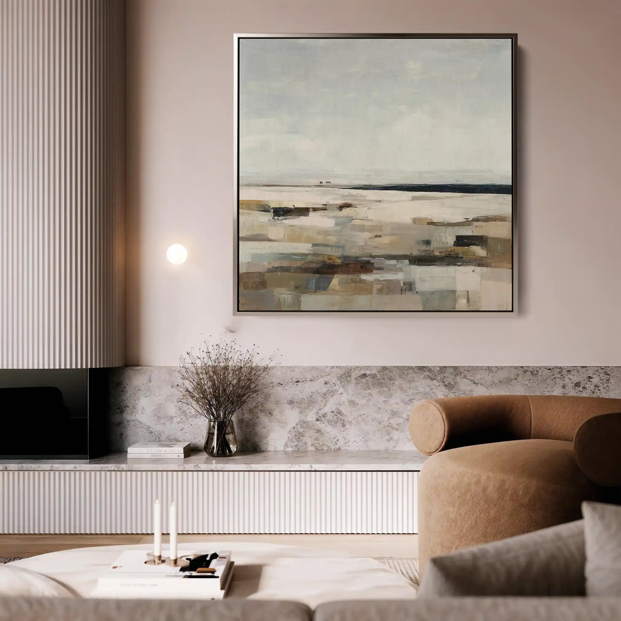 Abstract 964 Canvas Art 16" x 16" / 40 x 40 cm / Black