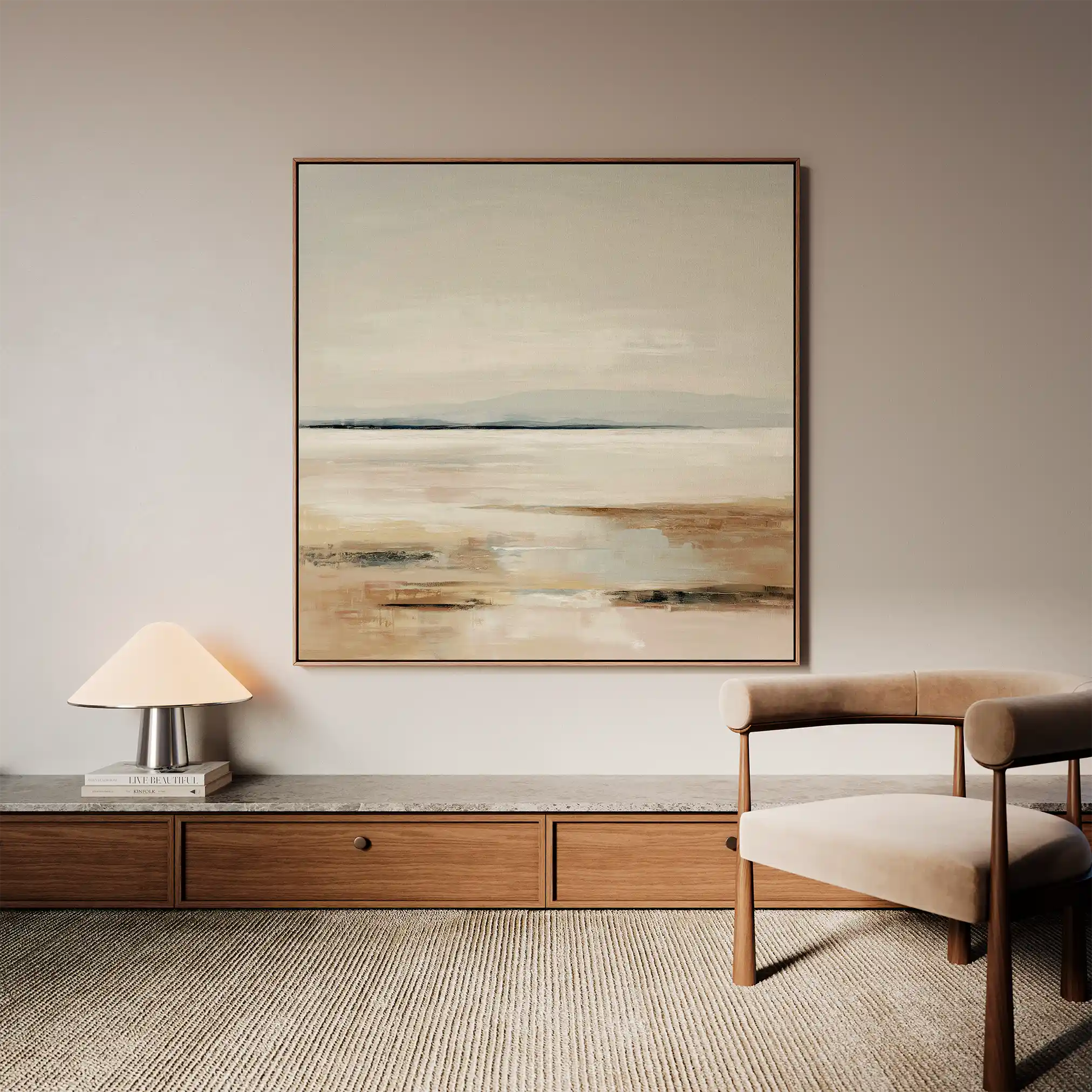 Abstract 965 Canvas Art 16" x 16" / 40 x 40 cm / Black