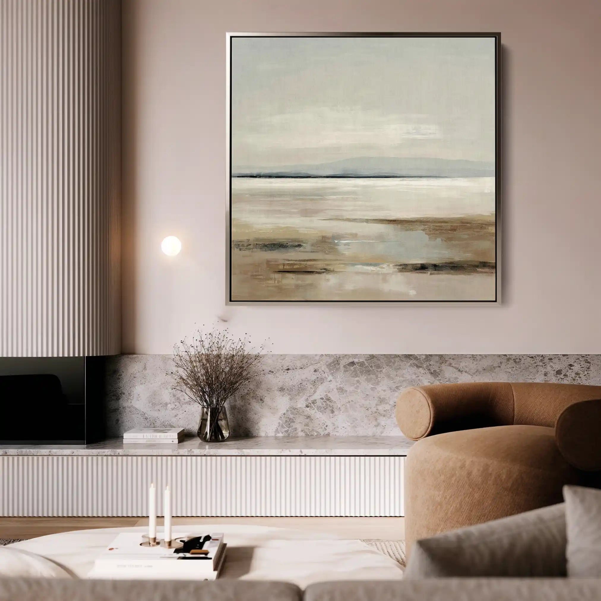 Abstract 965 Canvas Art 16" x 16" / 40 x 40 cm / Black