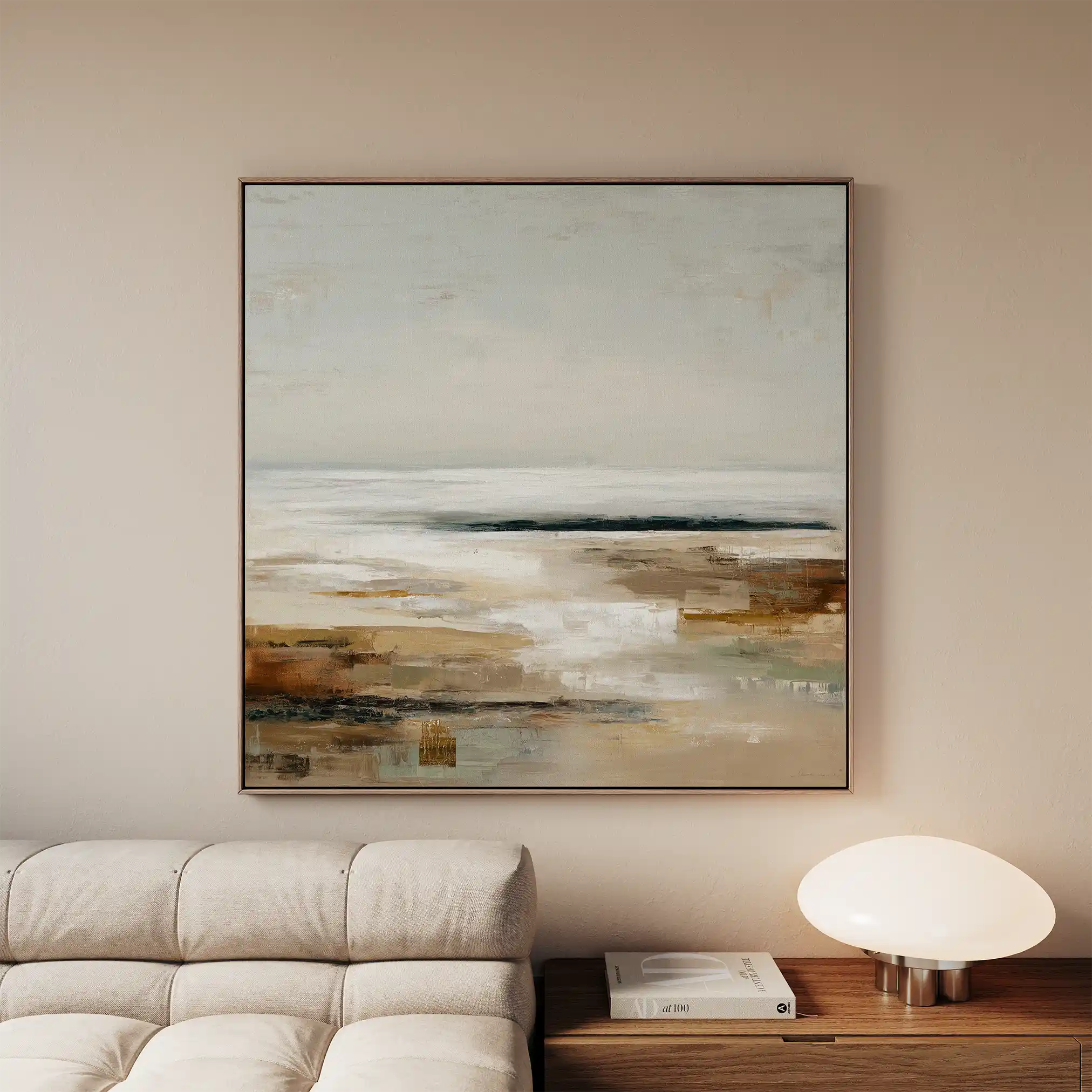 Abstract 966 Canvas Art 16" x 16" / 40 x 40 cm / Black